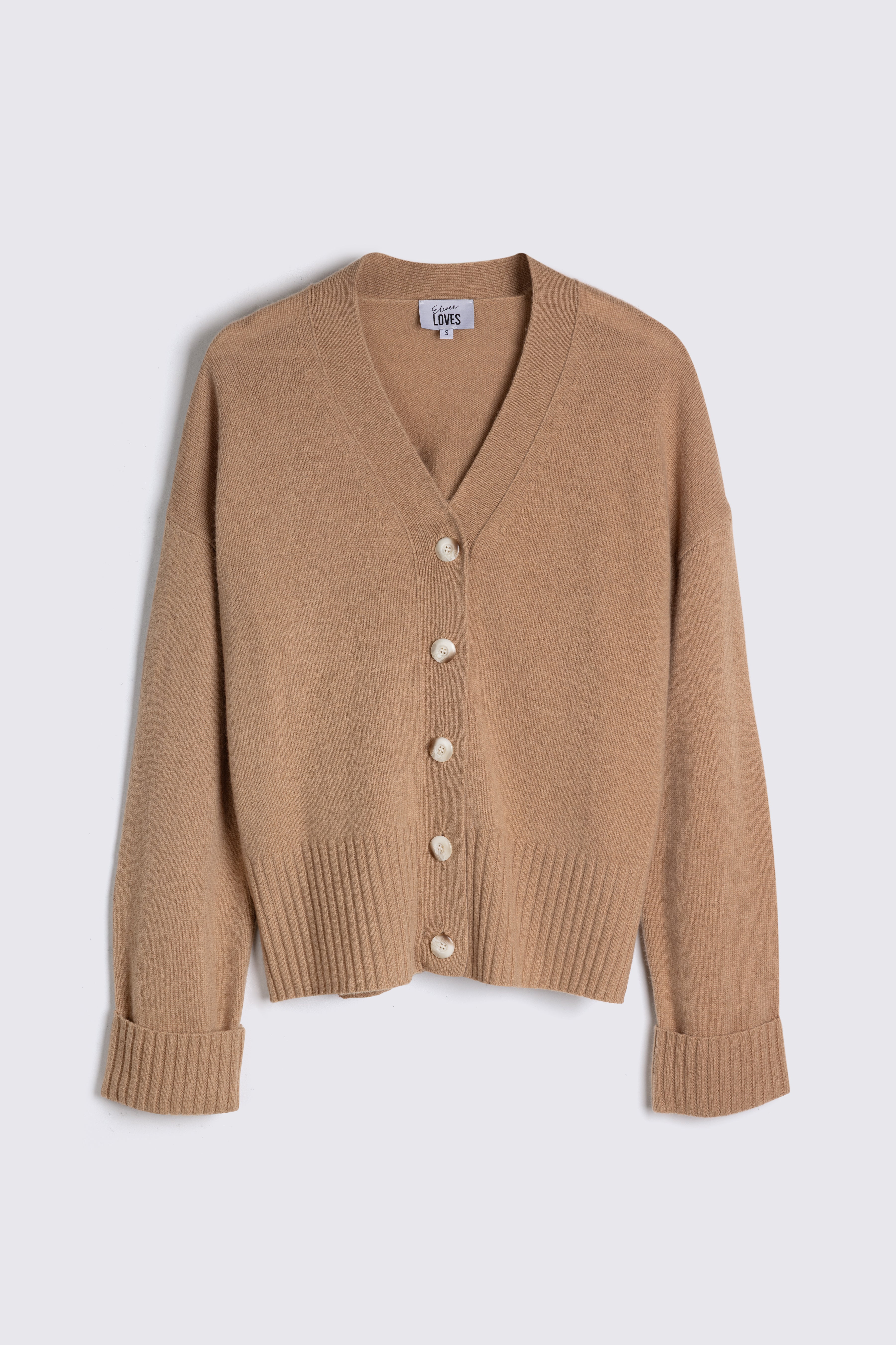 Maria Merino Wool Cardigan - Camel