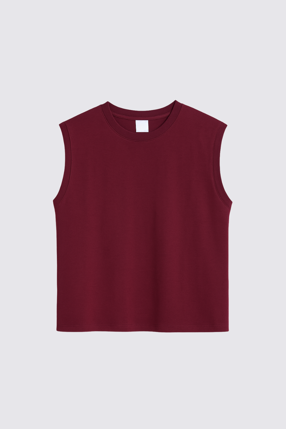 Skylar Shoulder Pad T-Shirt - Dark Cherry