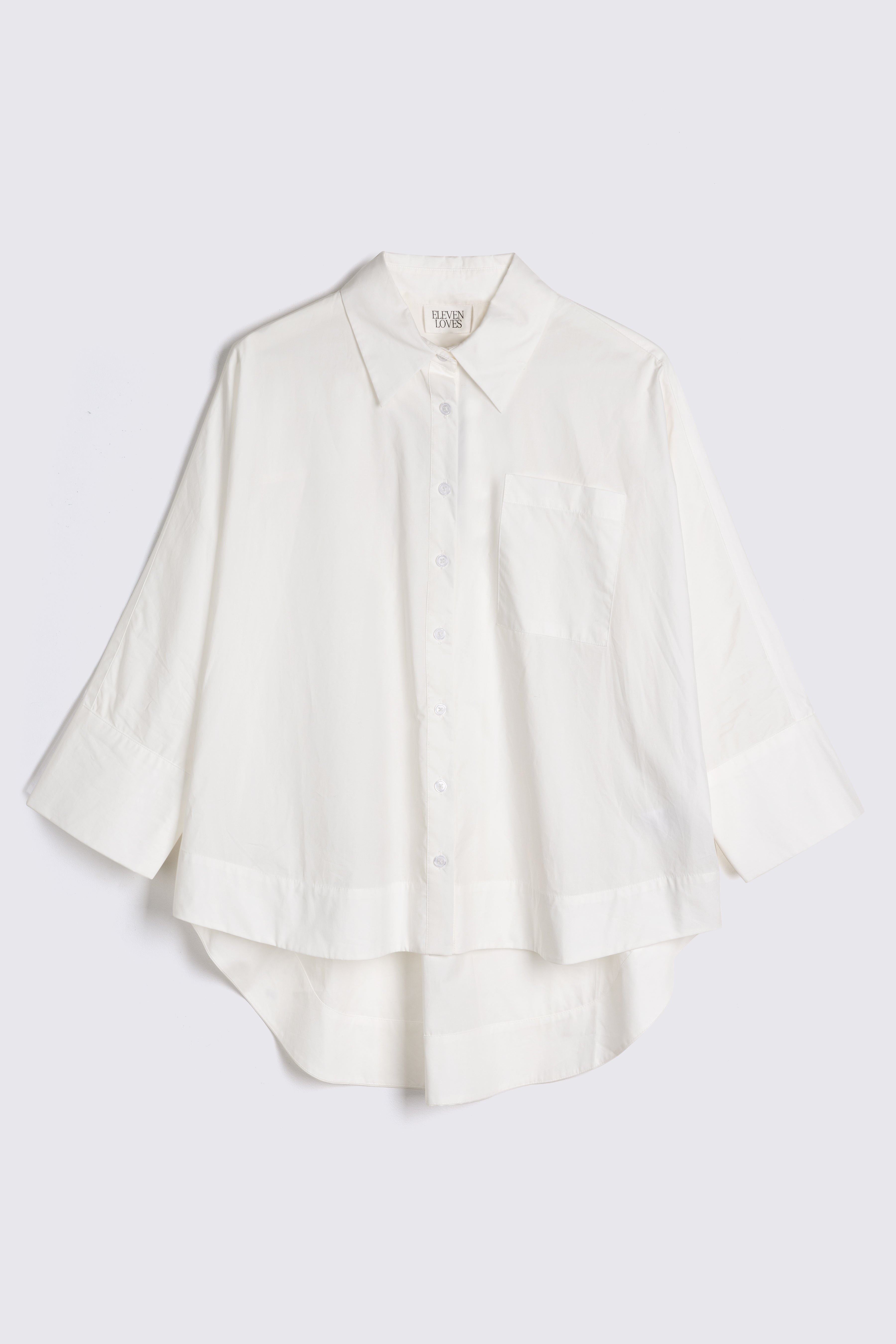 Olivia Oversized Poplin Shirt - Ivory
