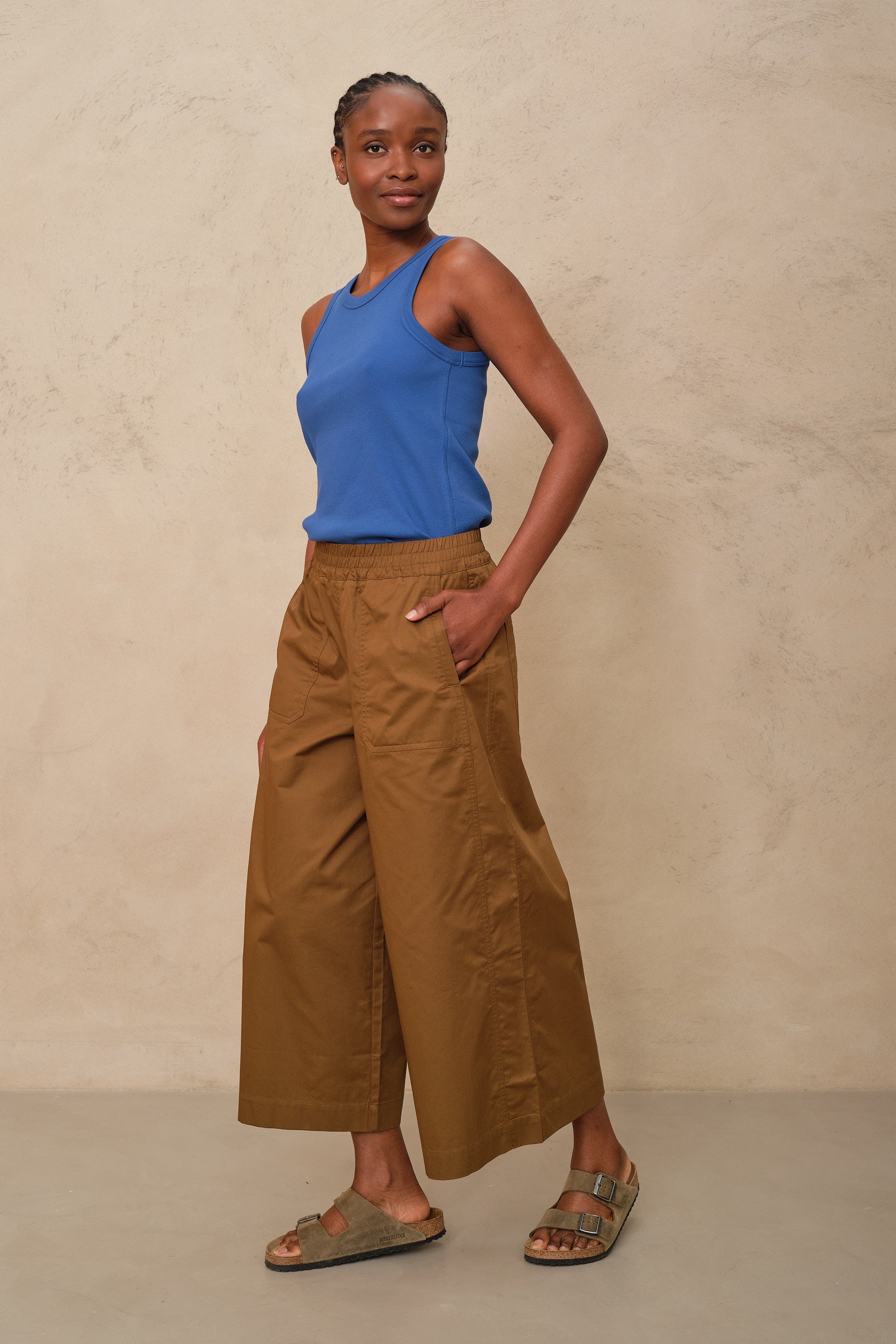 Maya Rib Jersey Vest - Cobalt