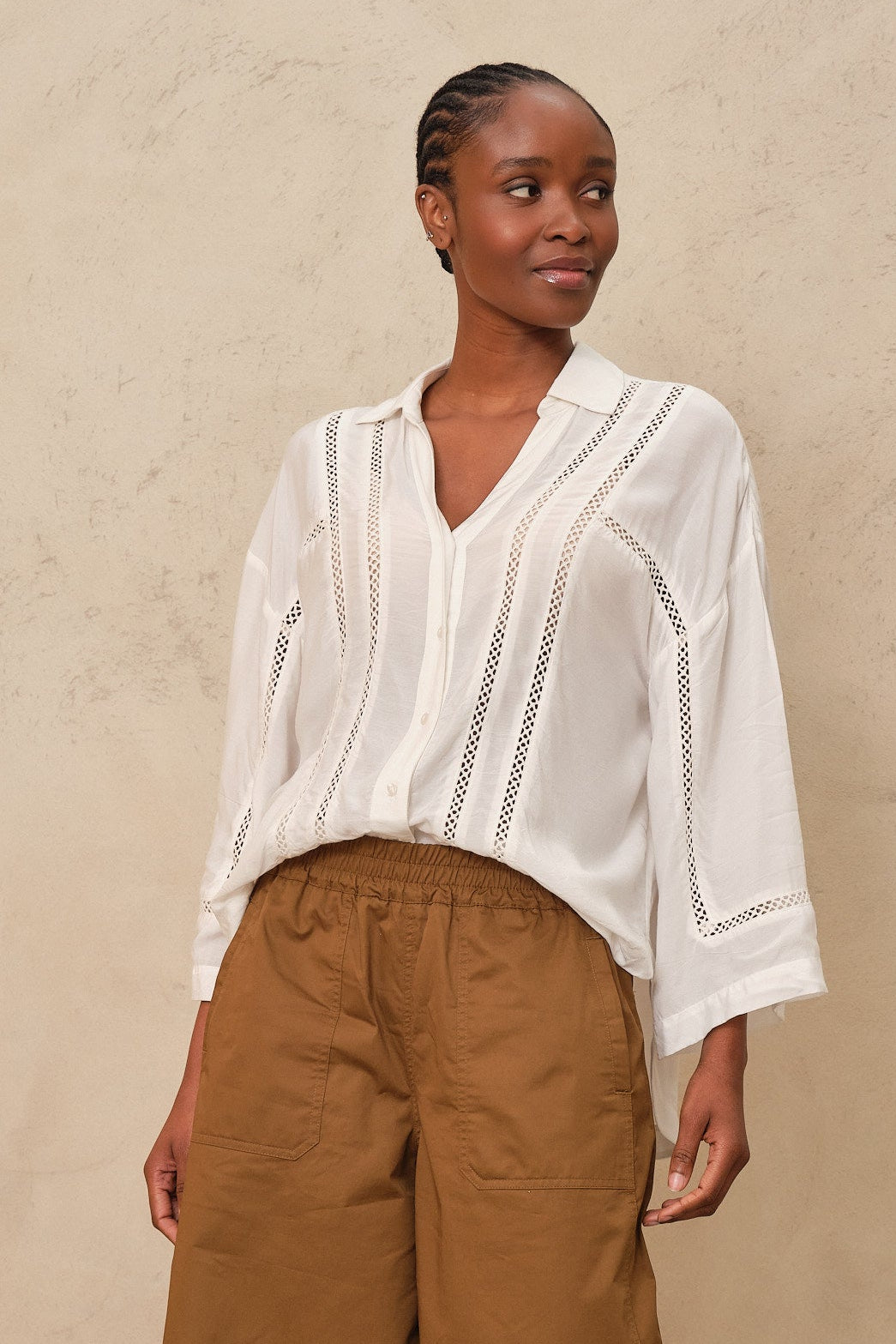 Verona Volume Shirt - Ivory