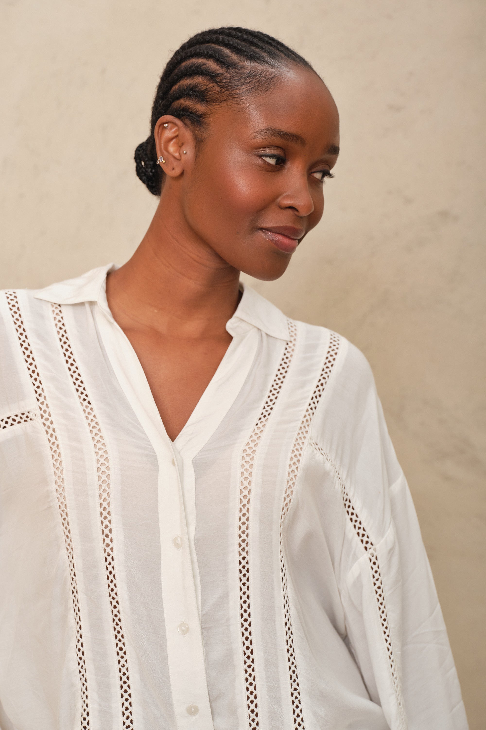 Verona Volume Shirt - Ivory