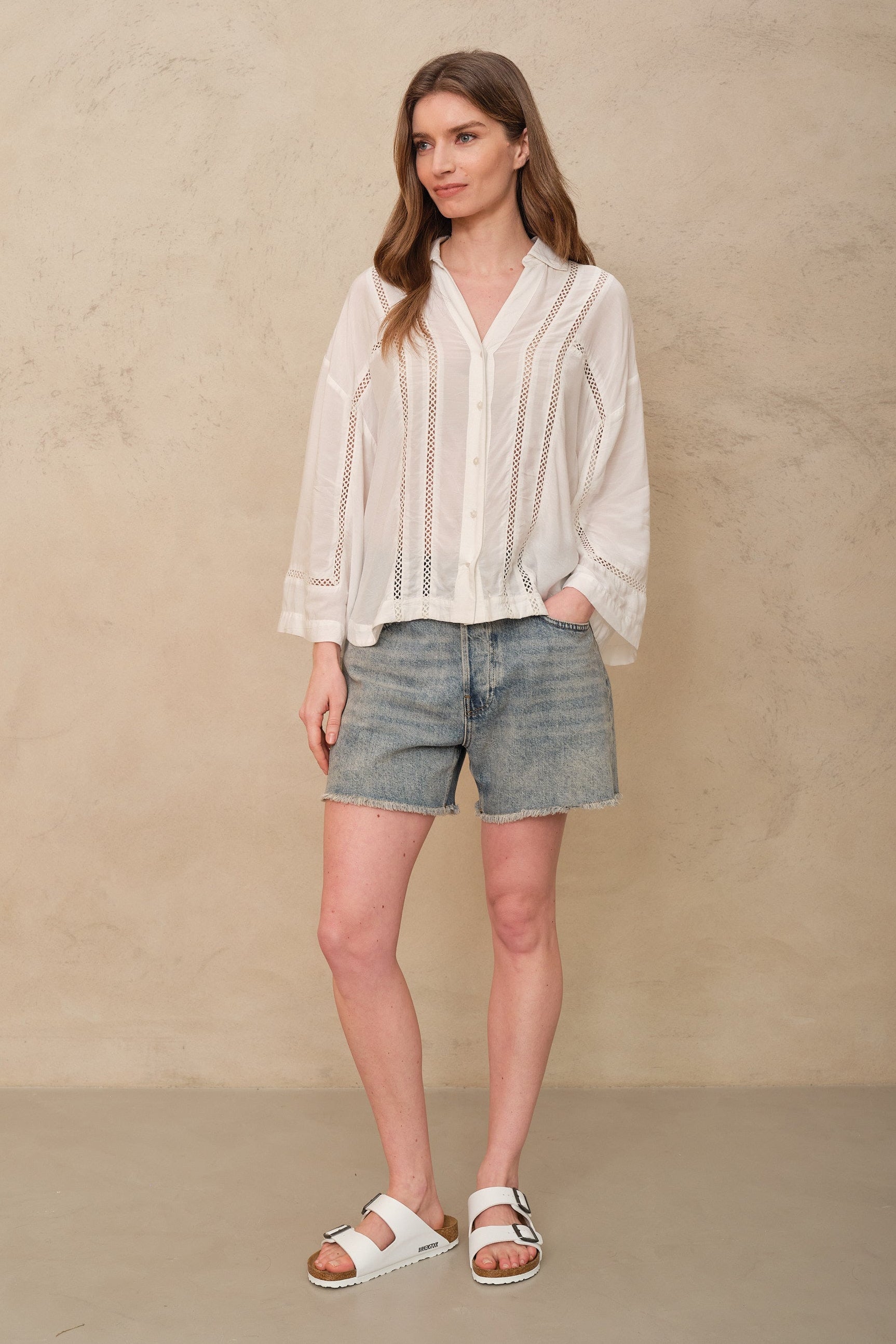 Alice Denim Shorts - Pale Wash