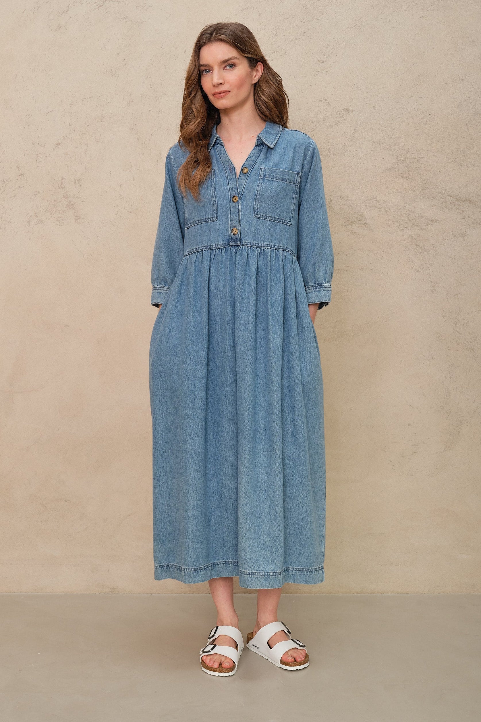 Daphne Denim Dress - Blue