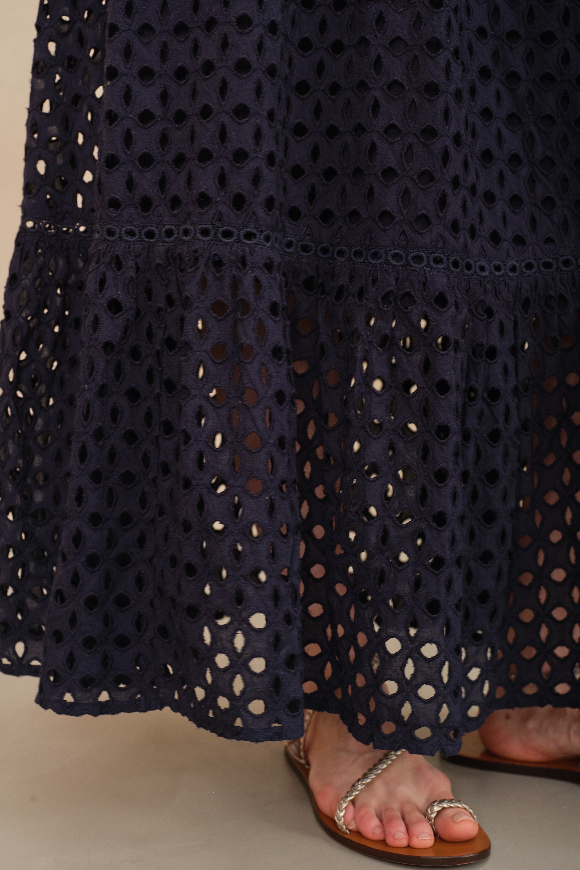 Beth Broderie Skirt - Navy