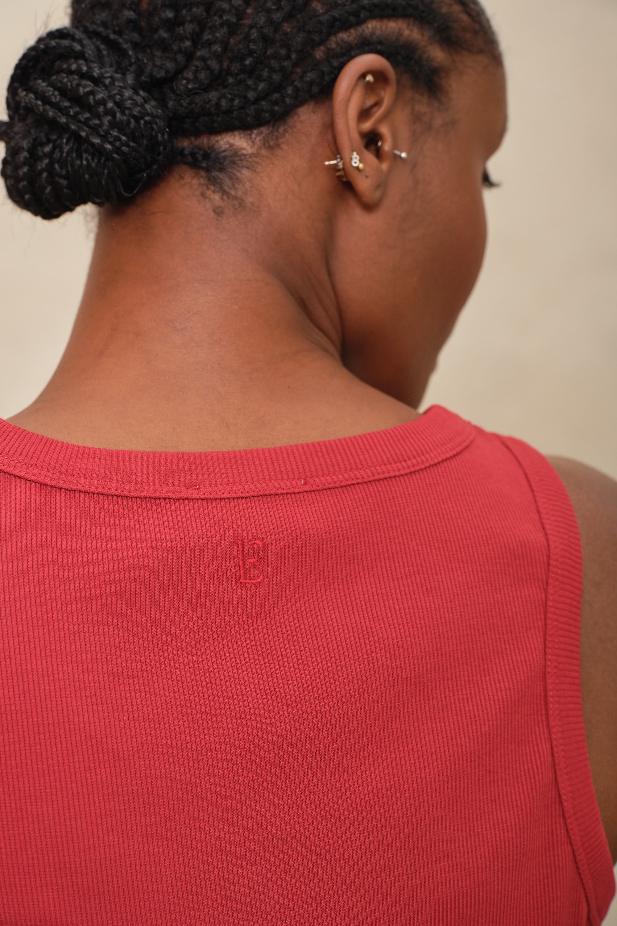 Maya Rib Jersey Vest - Burgundy