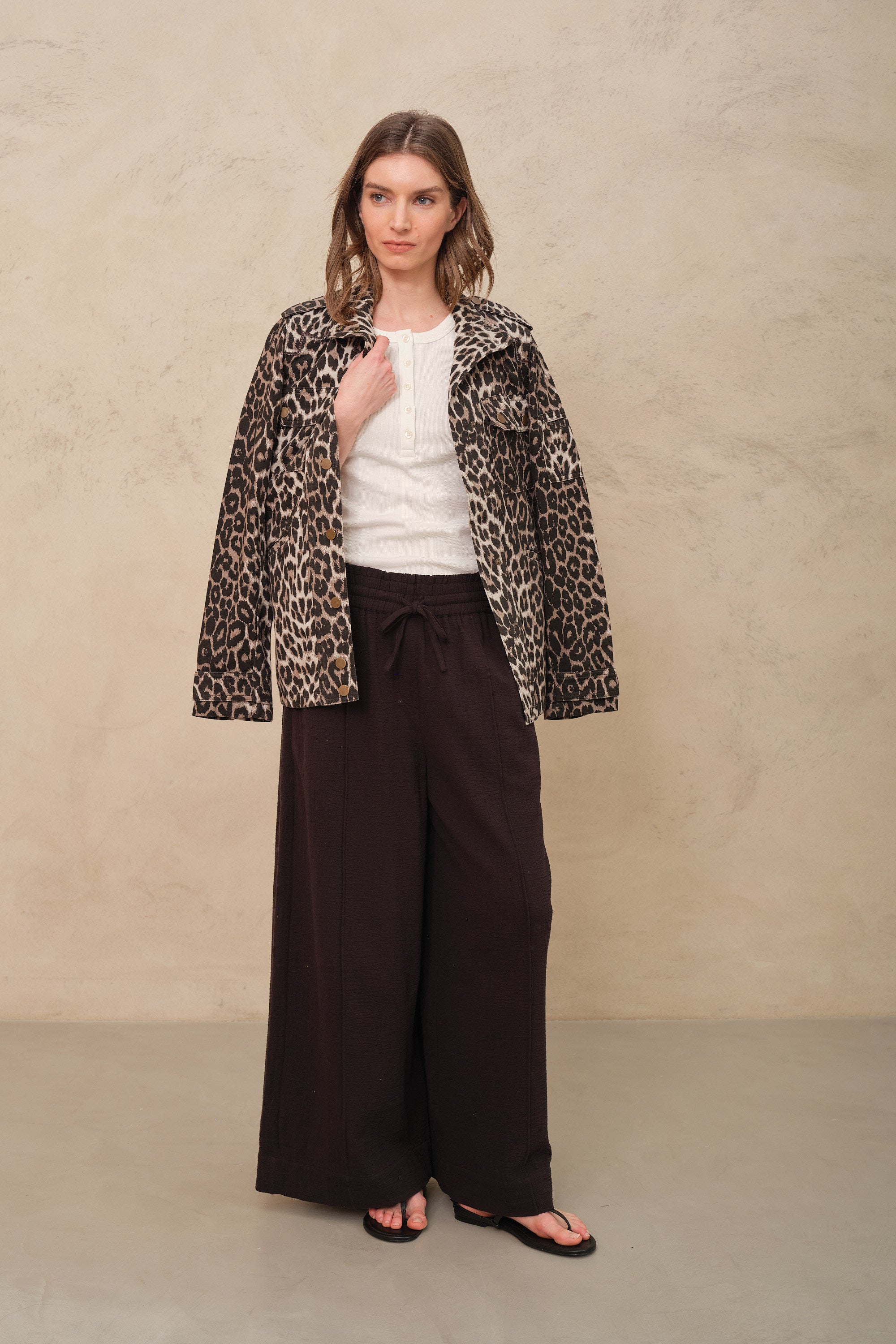 Tallulah Cheesecloth Trousers - Black