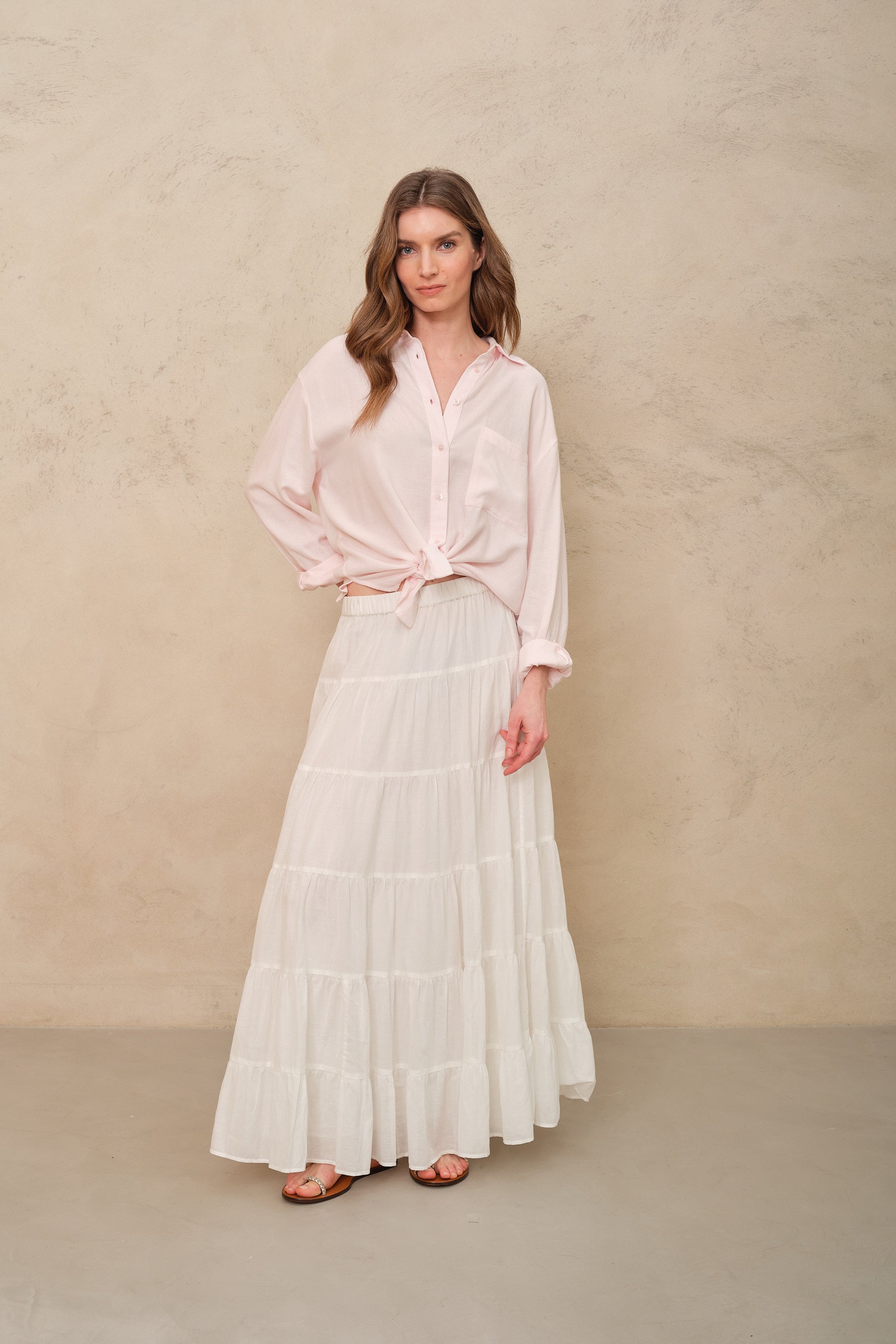 The Perfect Viscose Linen Shirt - Blush Pink
