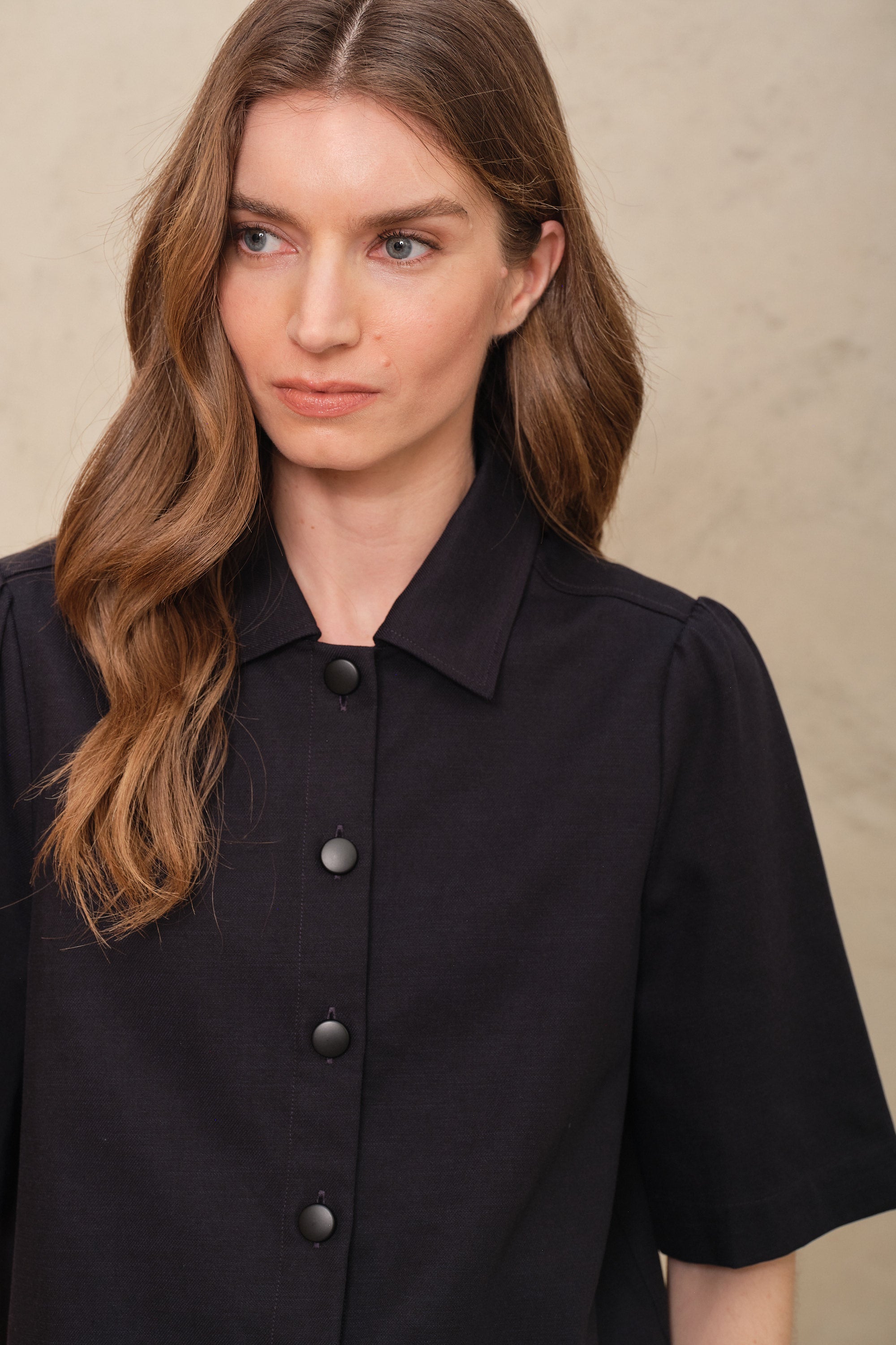 Alba Short Sleeve Blazer - Navy