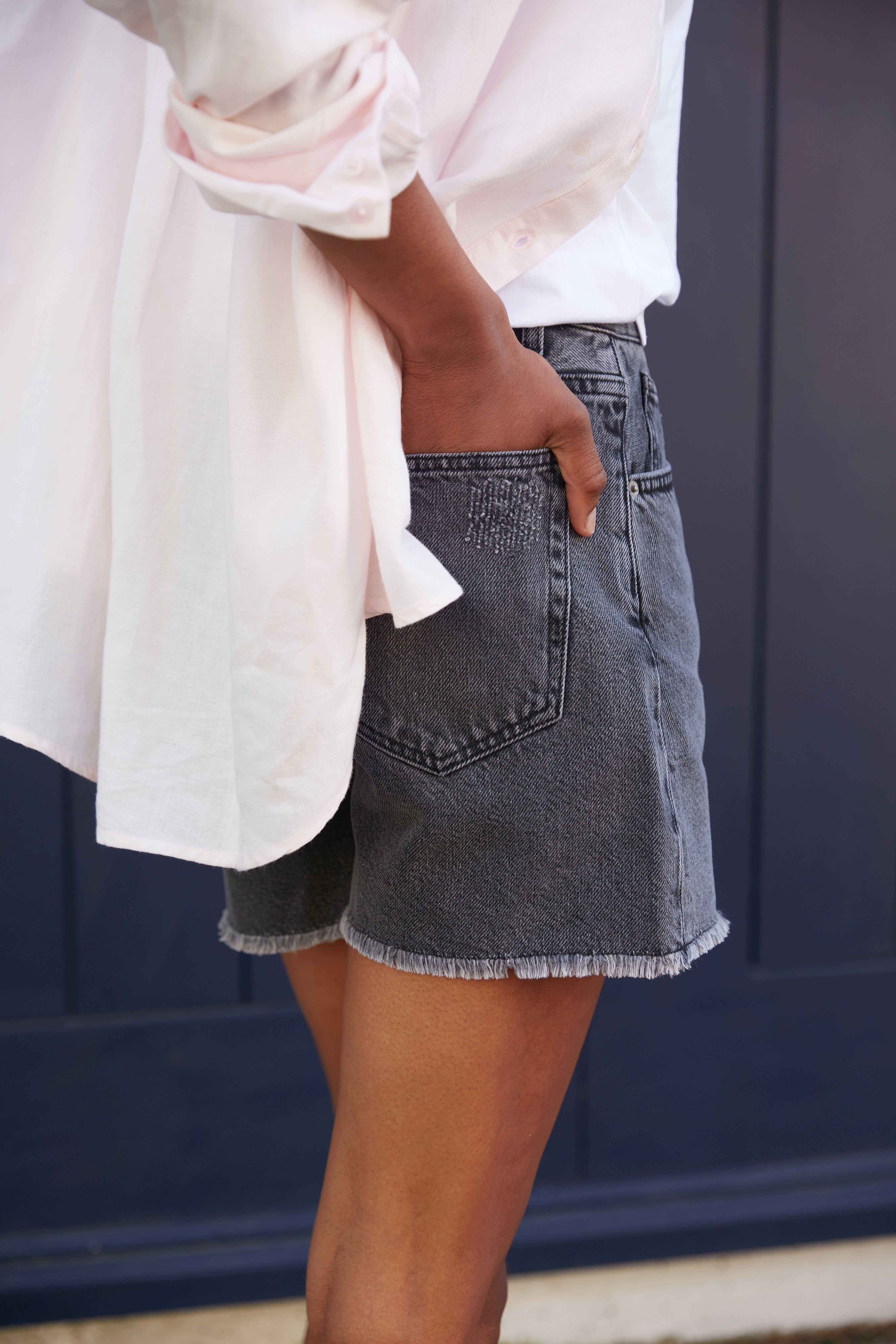 Alice Denim Shorts - Washed Black