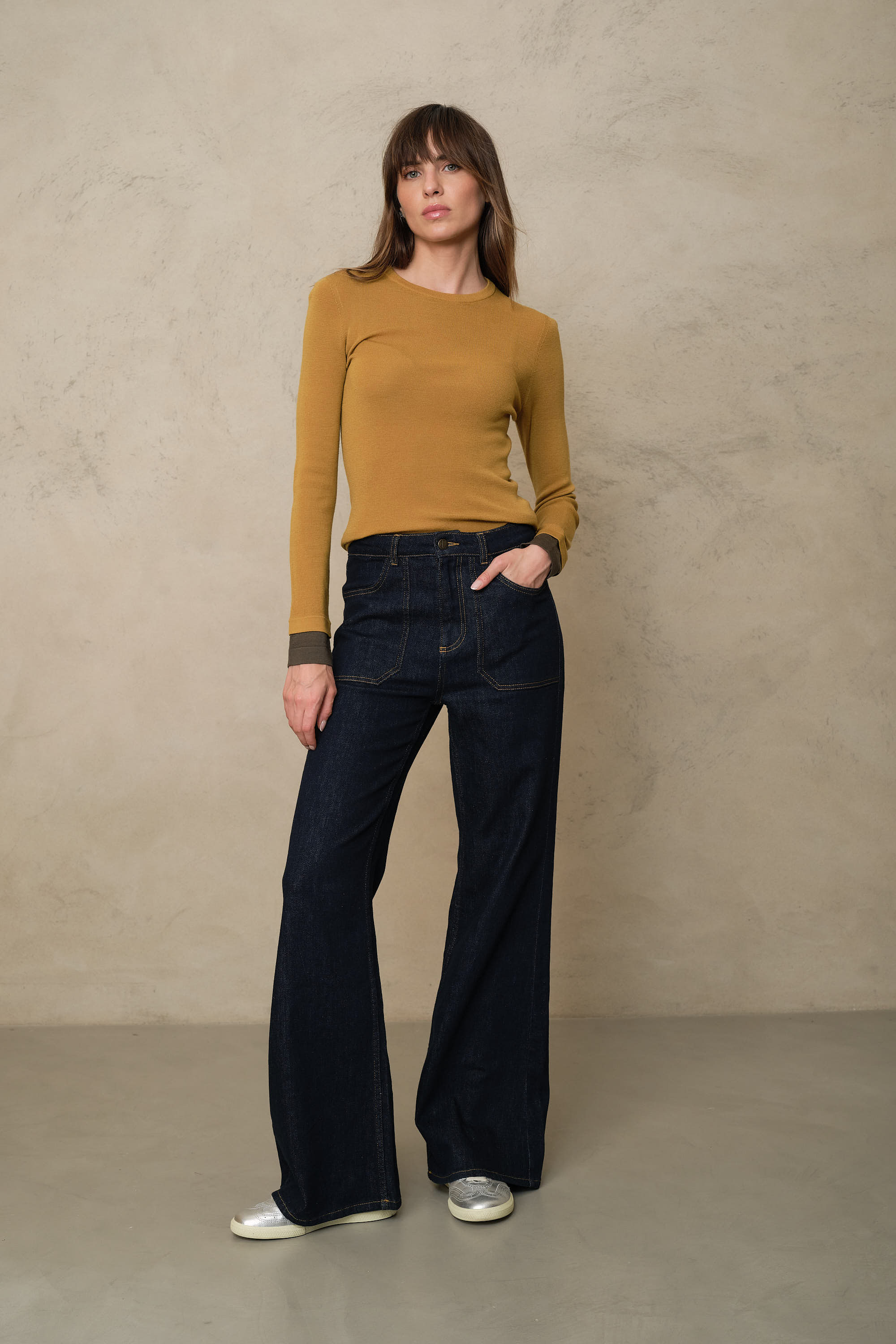 Frankie Wide Leg Jeans - Rinse Wash