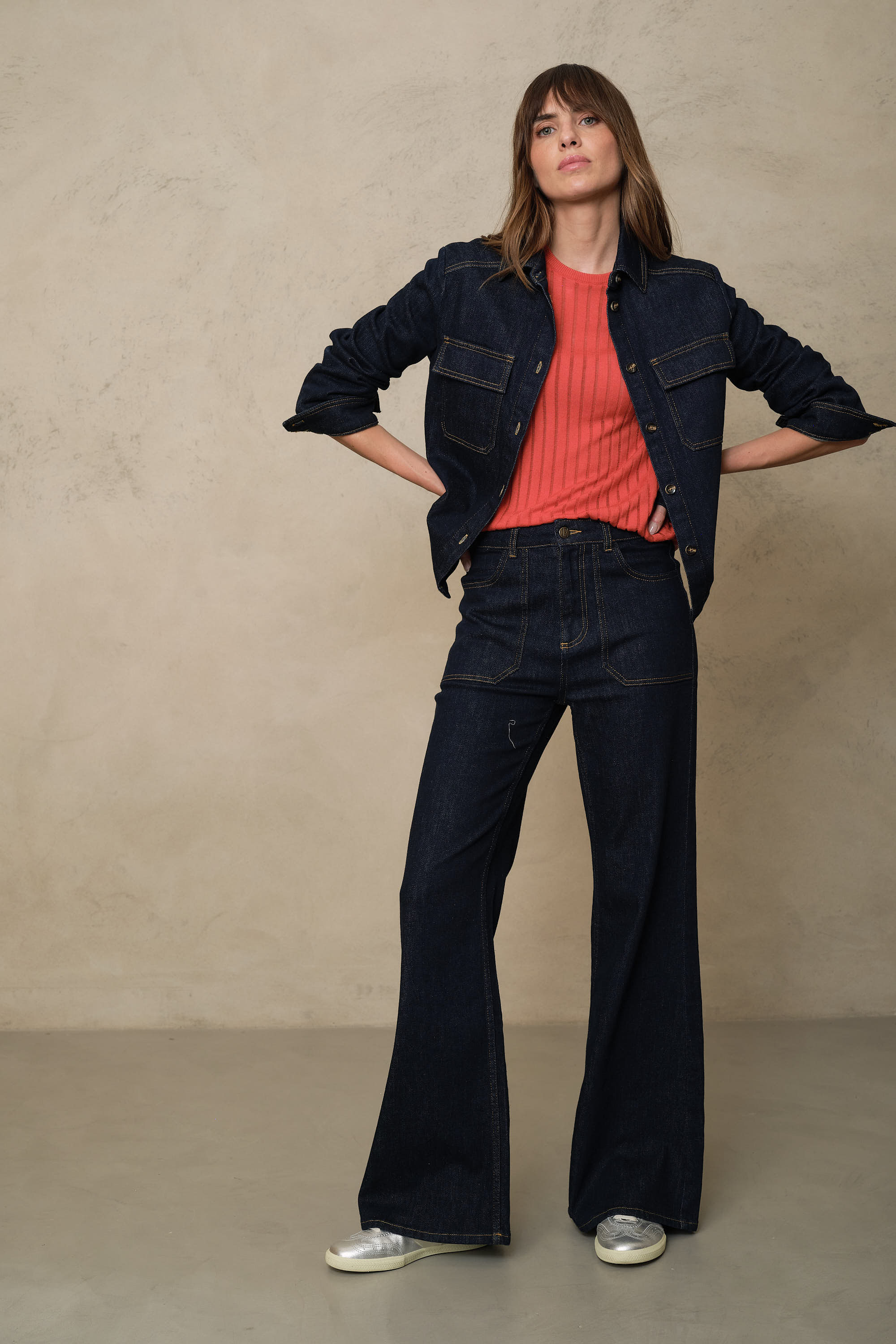 Sadie Denim Shacket - Rinse Wash