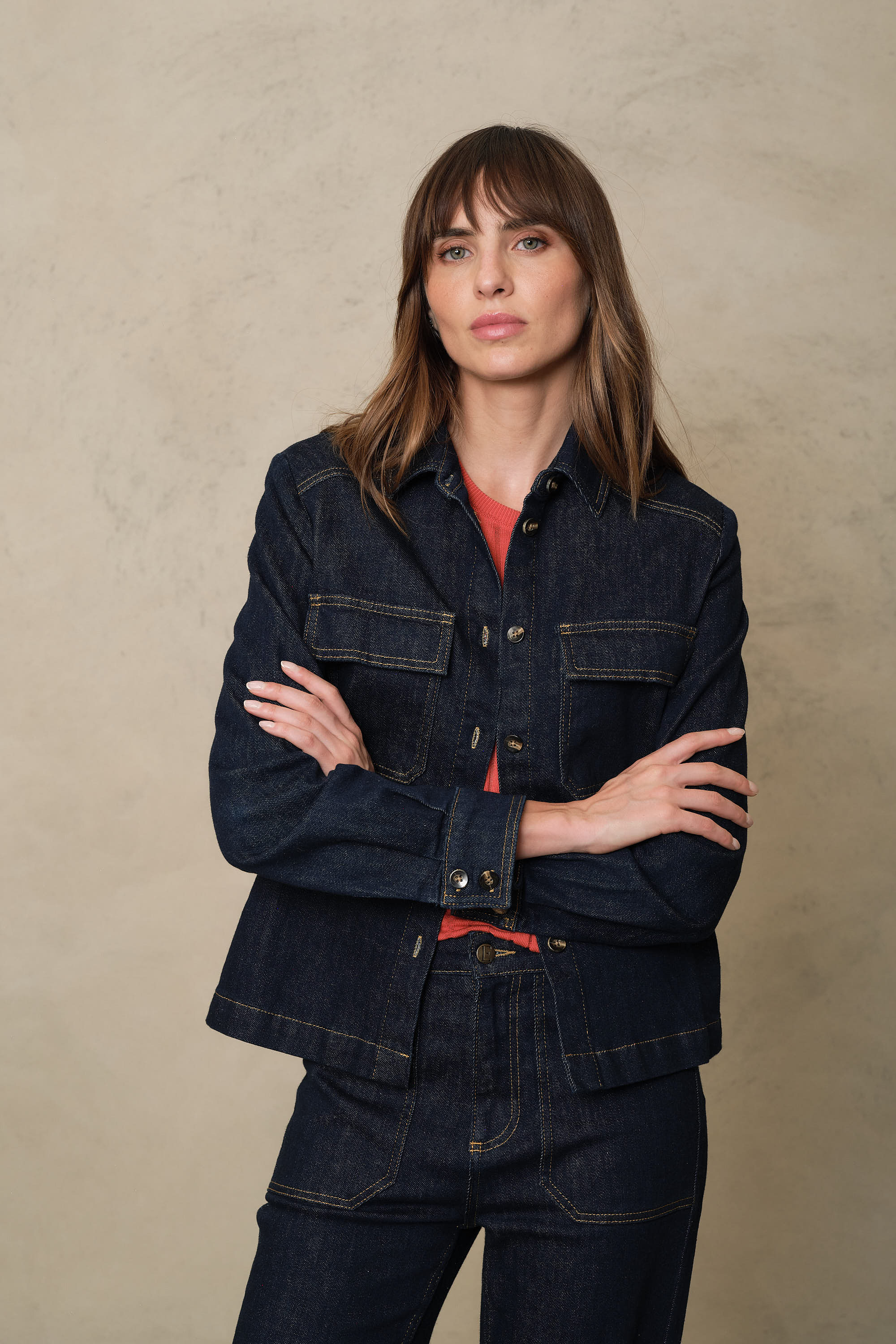 Sadie Denim Shacket - Rinse Wash