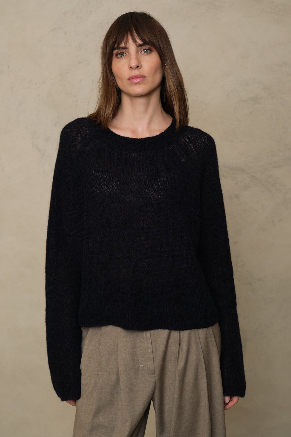 Felicity Loose Knit Striped Jumper - Navy