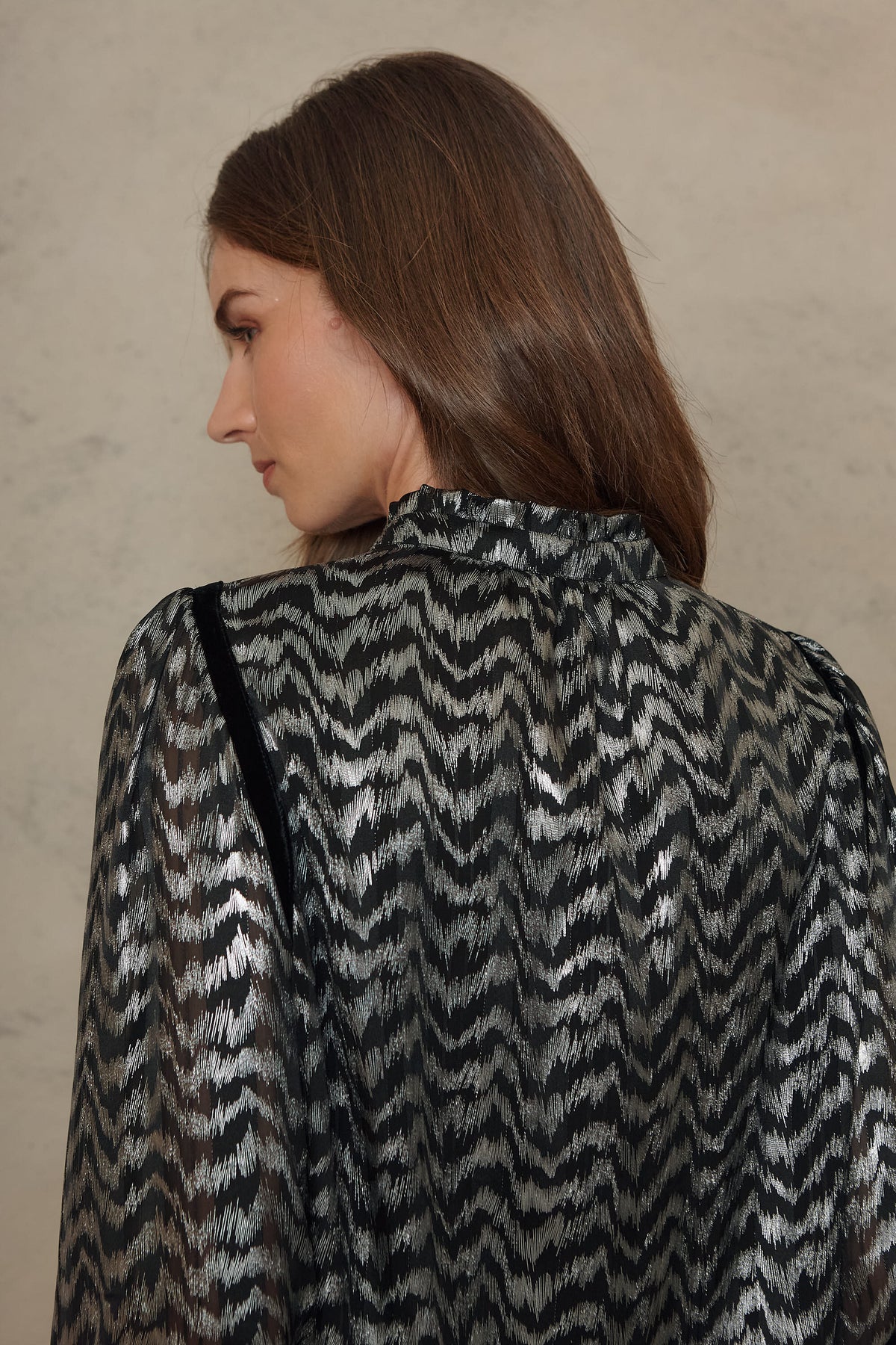 Jules Striped Blouse - Silver/Black