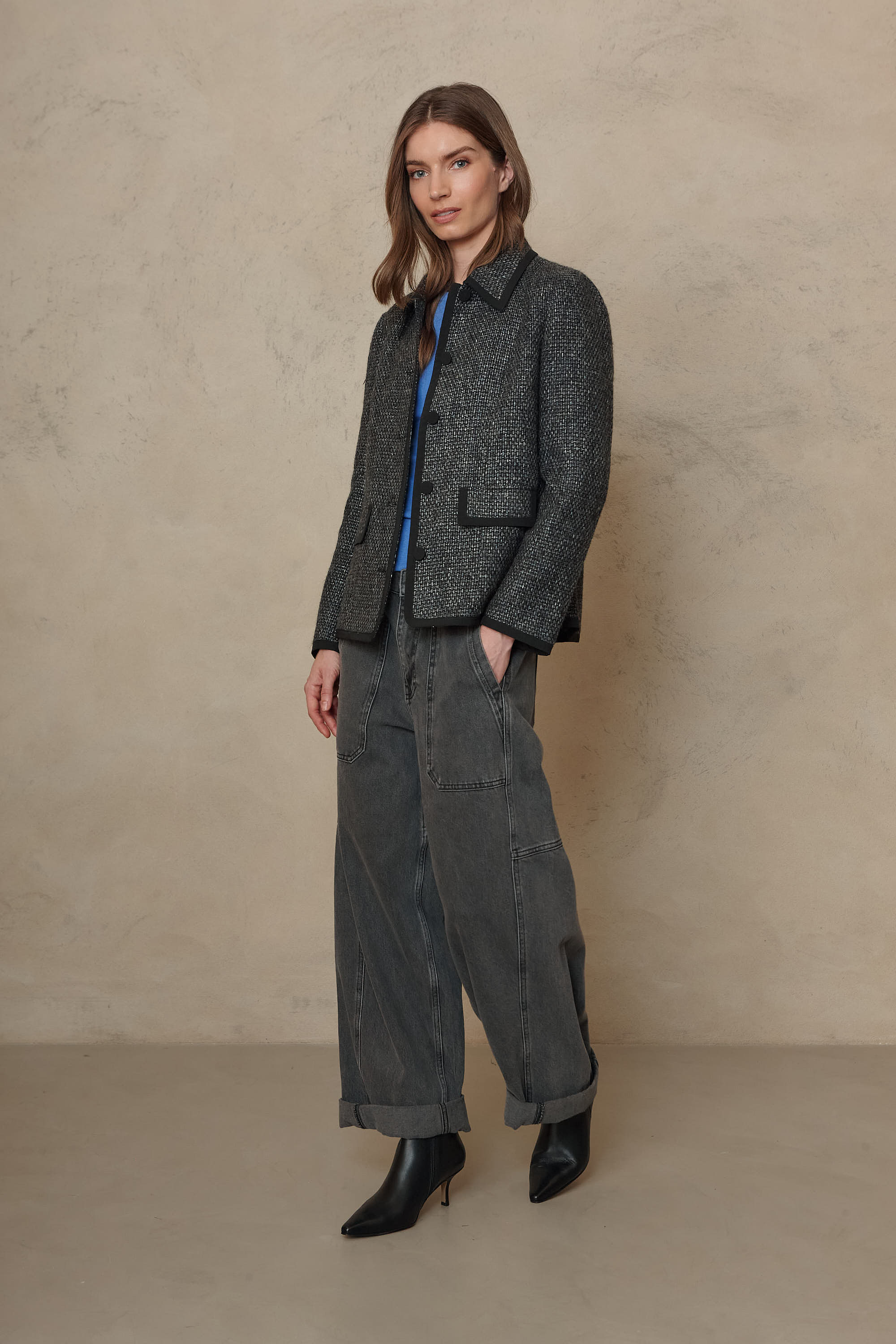 Celine swing jacket in grey