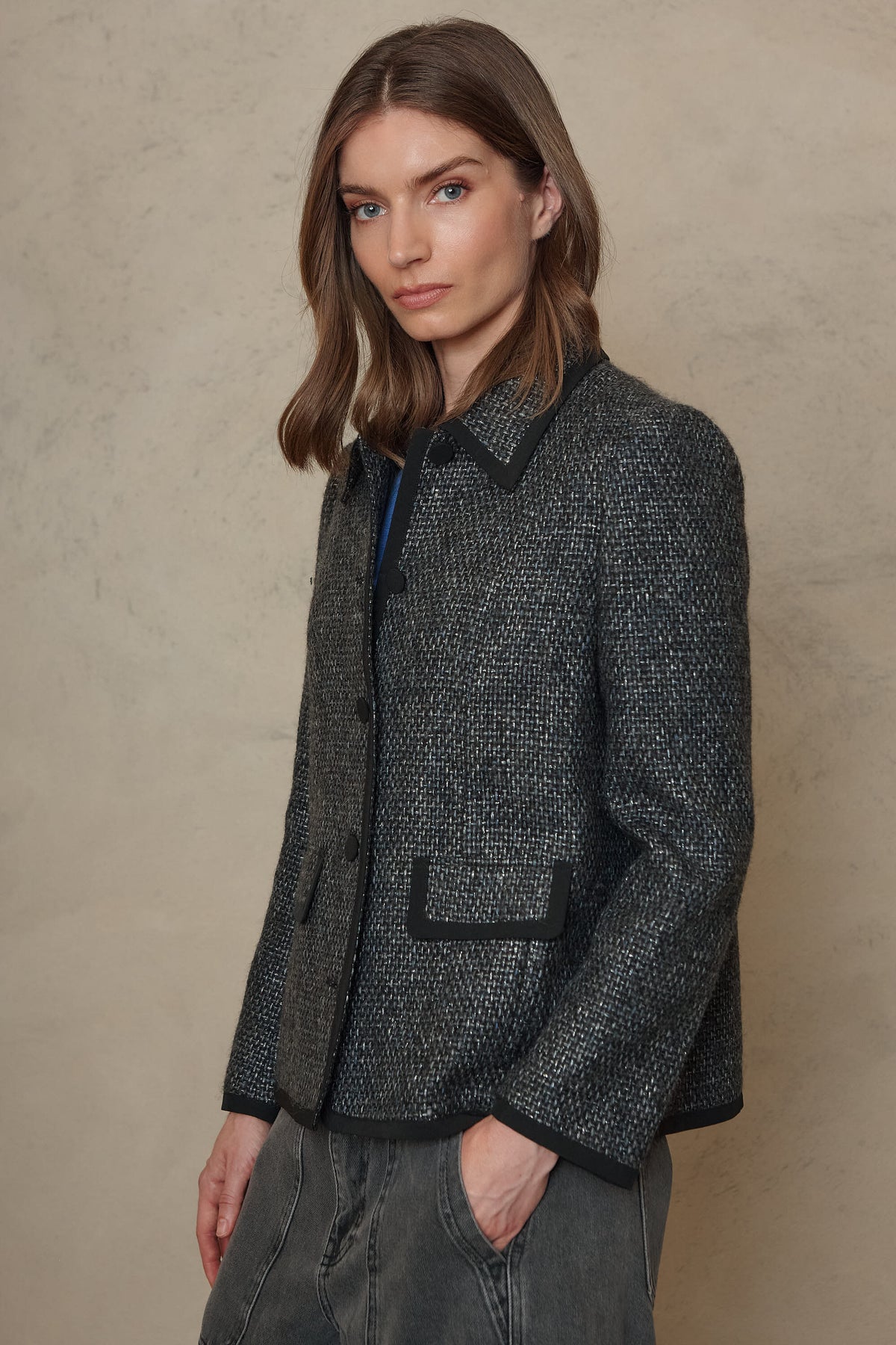 Celine swing jacket in grey