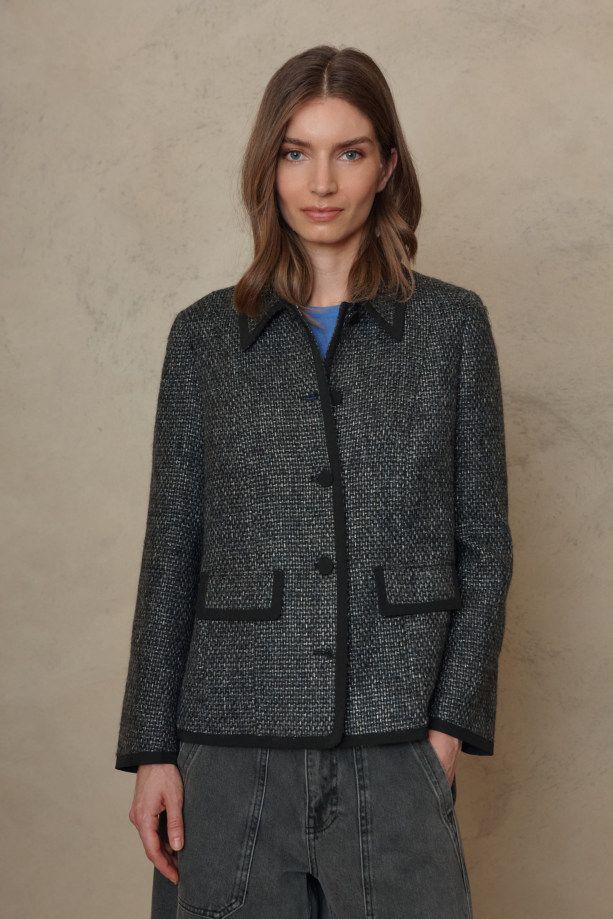 Celine swing jacket in grey