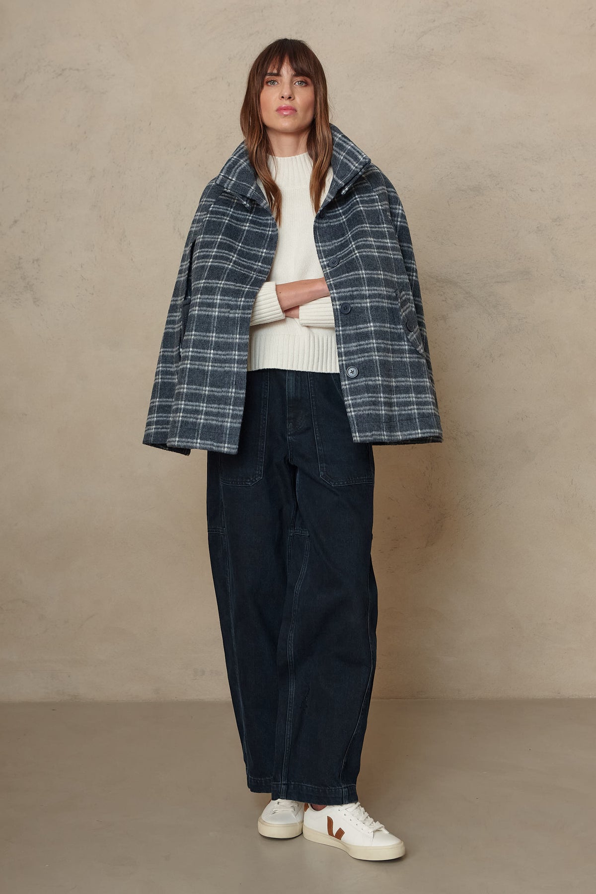 Audrey Wool Blend Cape