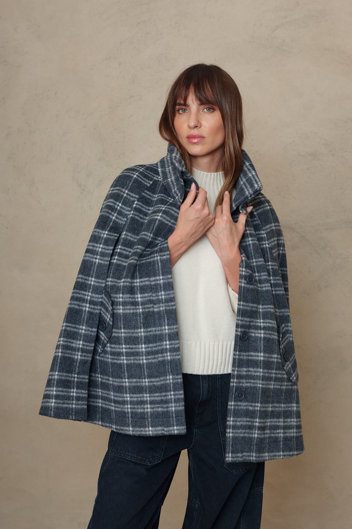 Audrey Wool Blend Cape