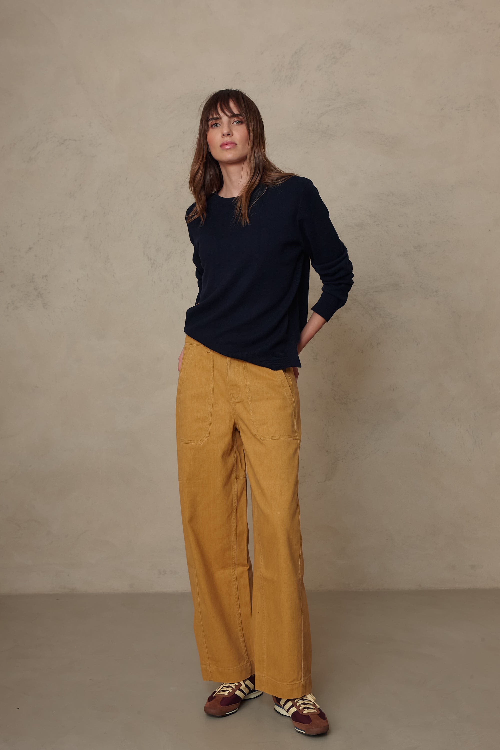 Alex Cashmere Blend Jumper - Navy