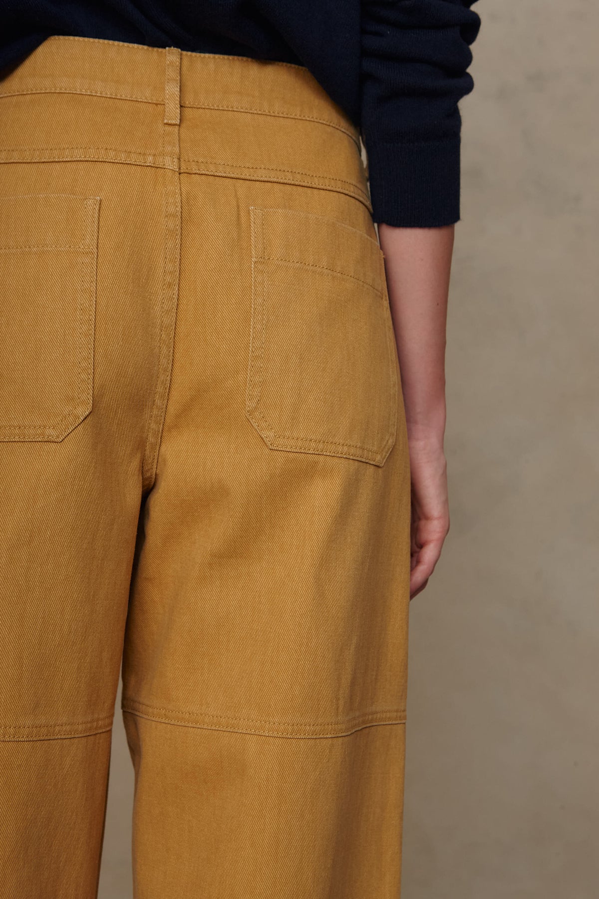 Billie barrel leg trousers in mustard