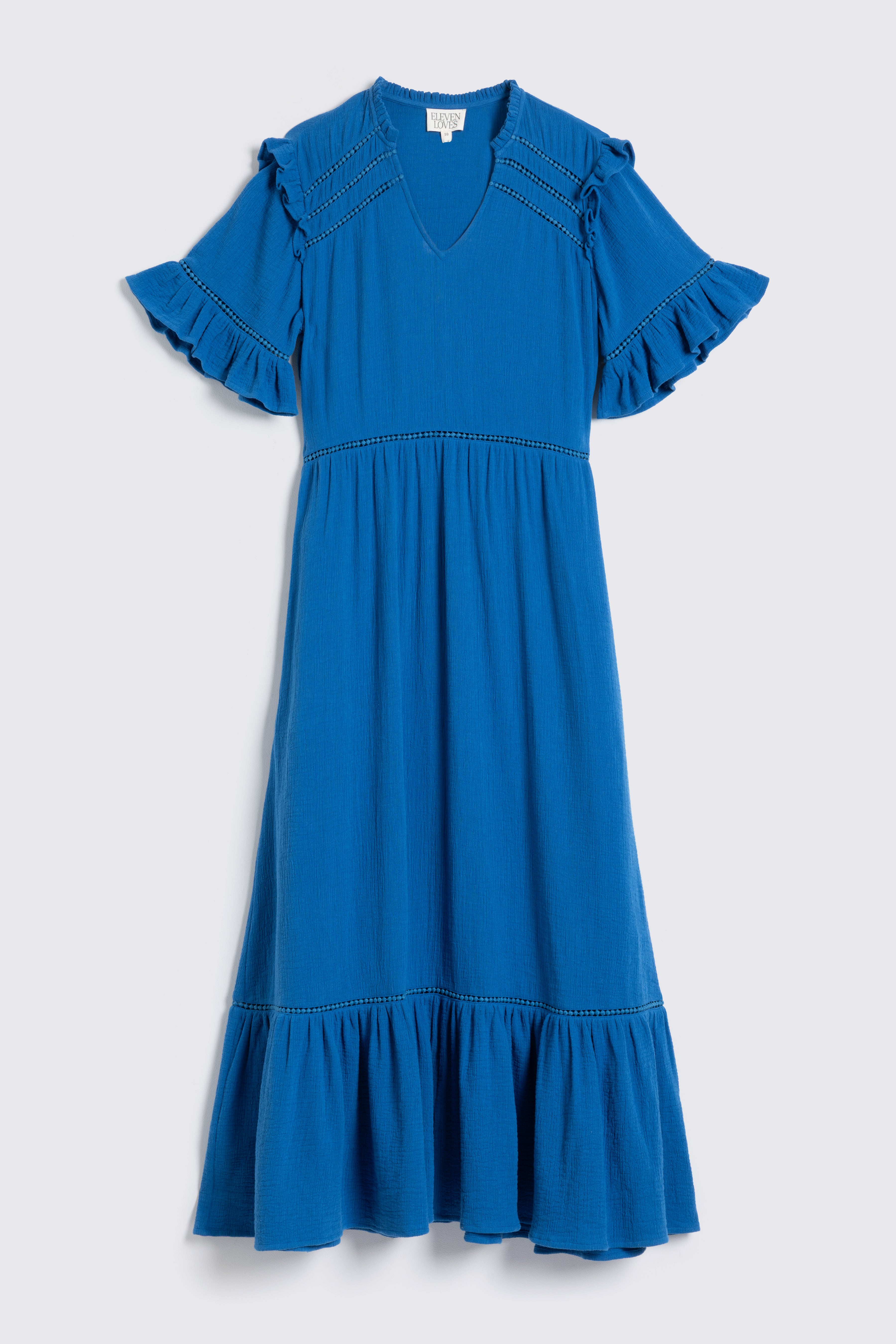 Megan Cheesecloth Dress - Cobalt