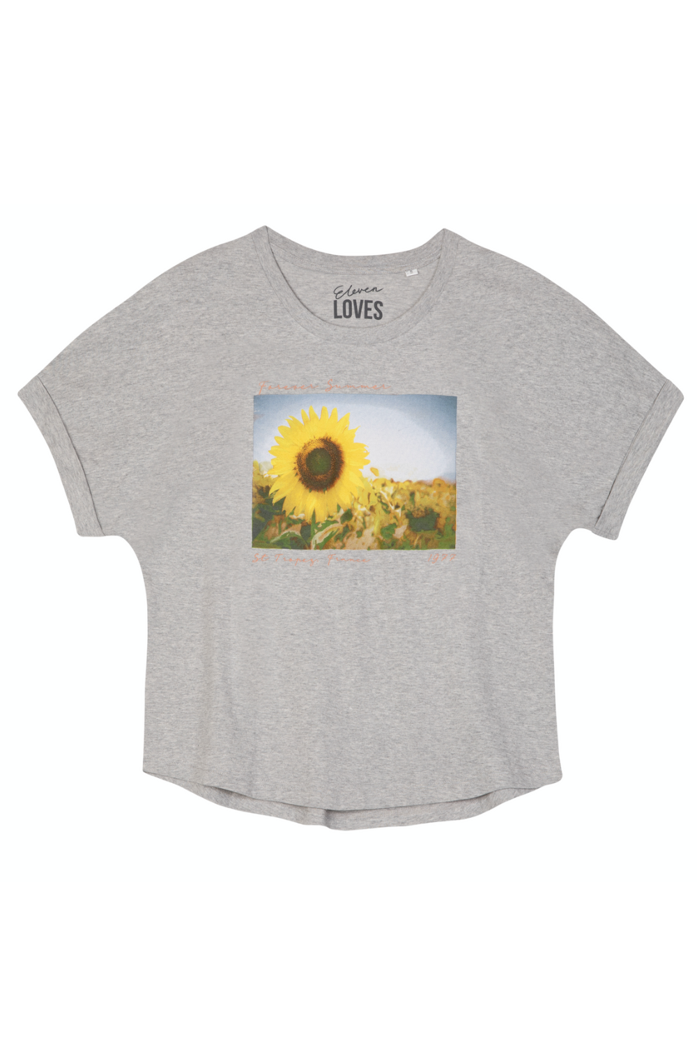 Forever summer T Shirt grey Eleven Loves elevenloves 11 Loves ellenloves sustainable
