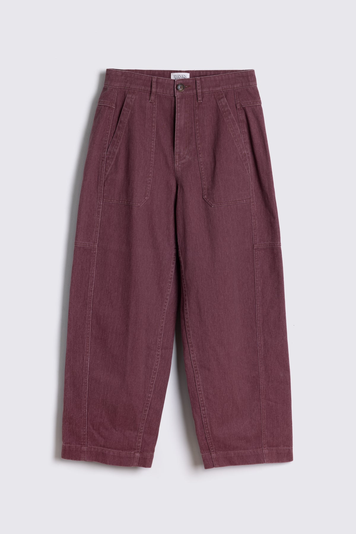 Billie Barrel Leg Trousers - Heather