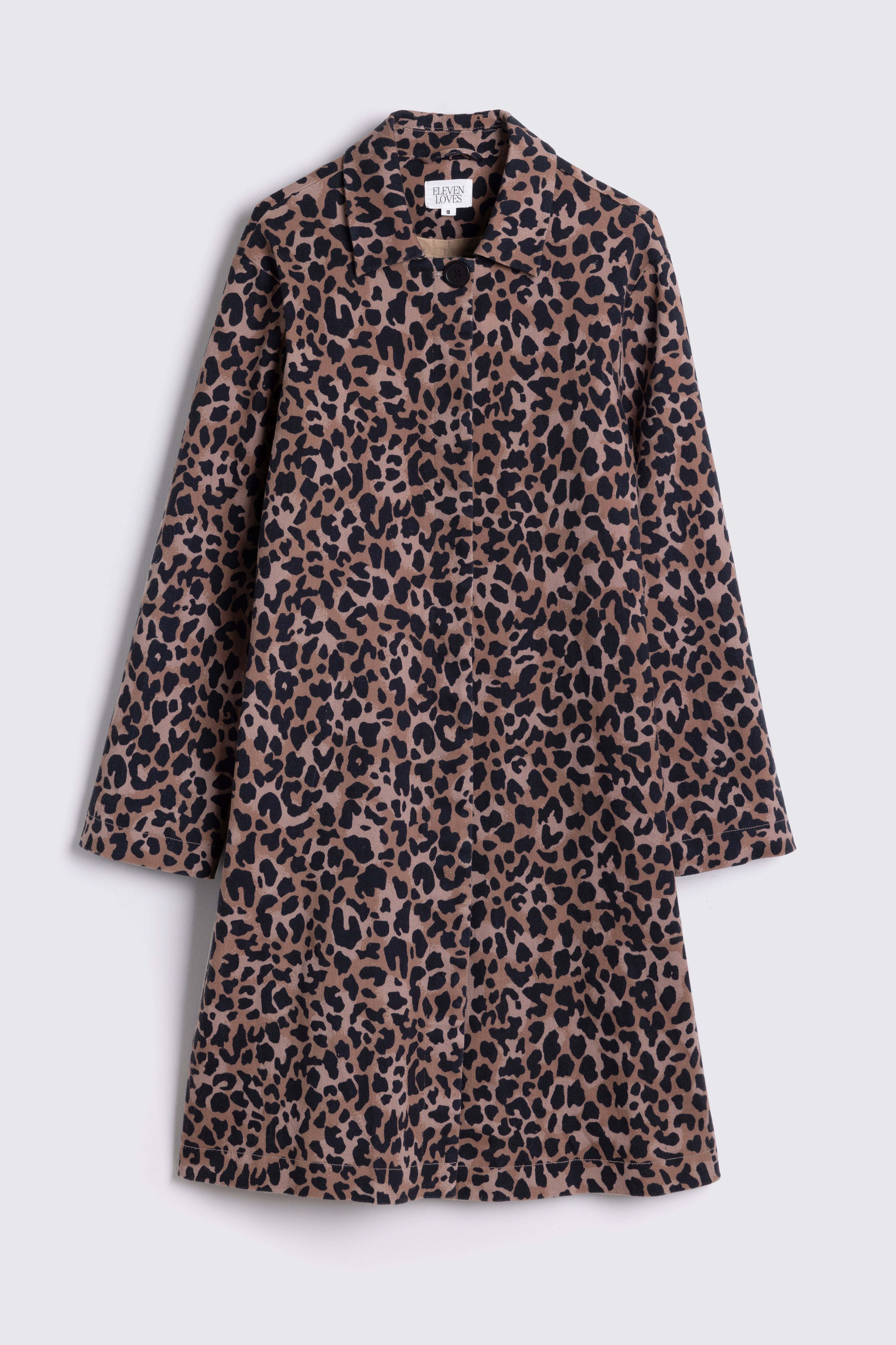 Laurie Leopard Duster Coat - Chocolate - Eleven Loves