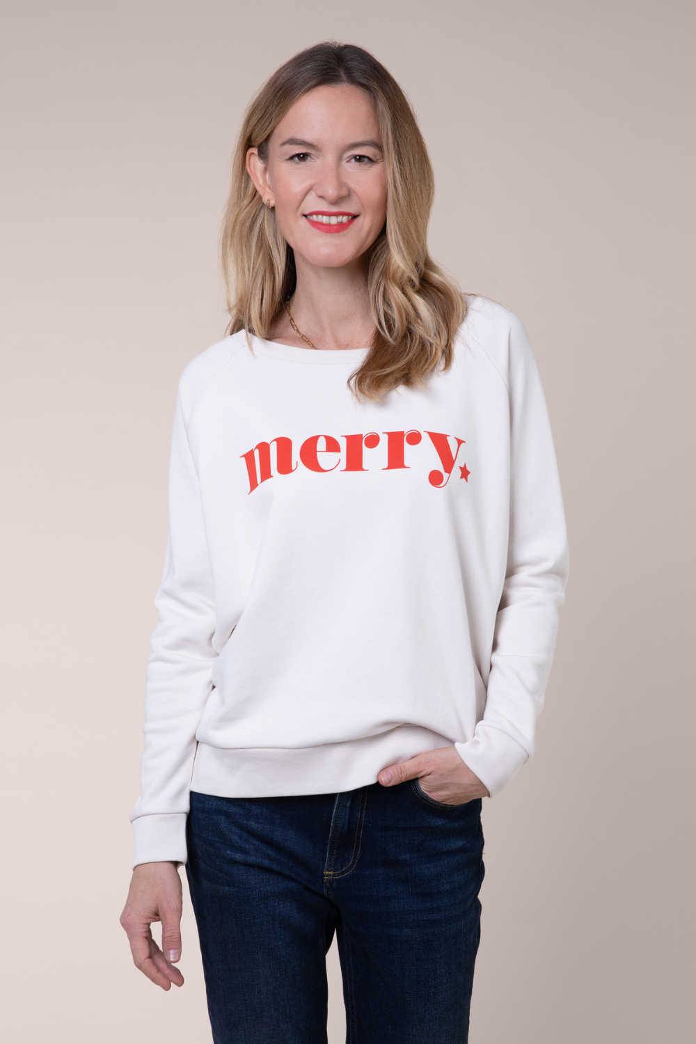 MERRY SWEATSHIRT (VINTAGE WHITE)