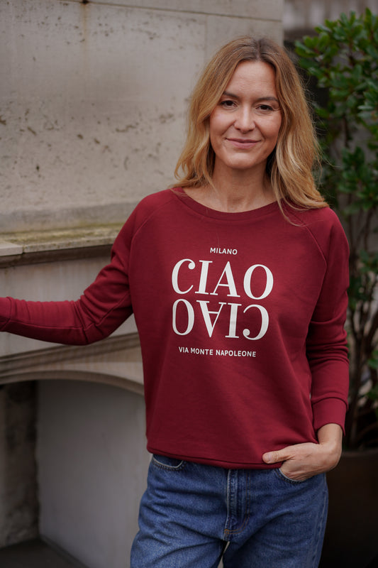 CIAO CIAO SWEATSHIRT (BURGUNDY)