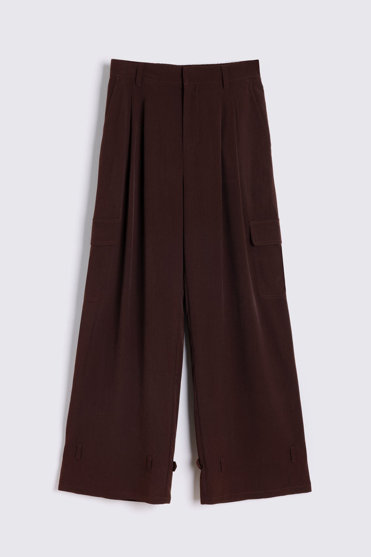 Wren Balloon Hem Cargo Trousers - Chocolate