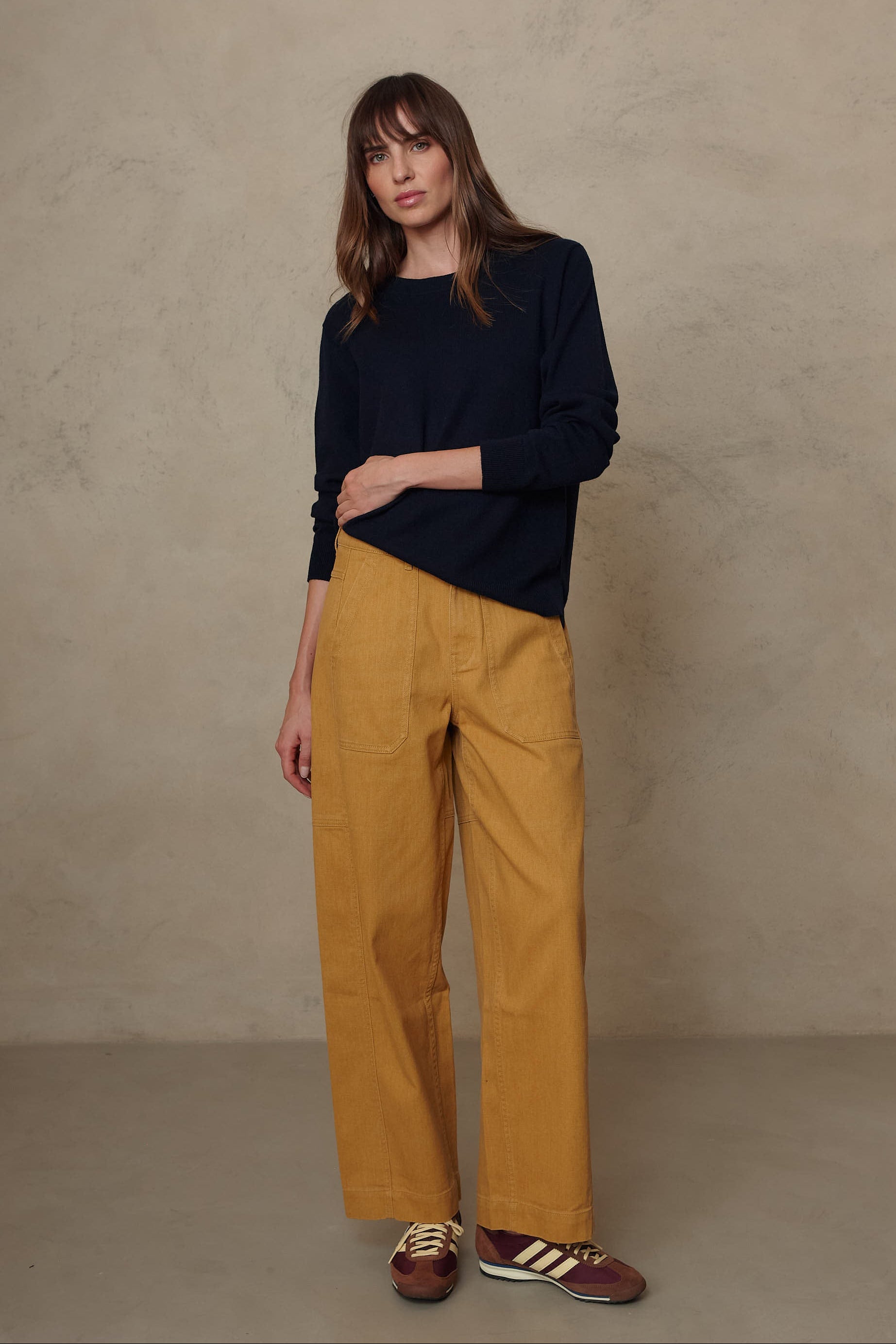 Alex Cashmere Blend Jumper - Navy