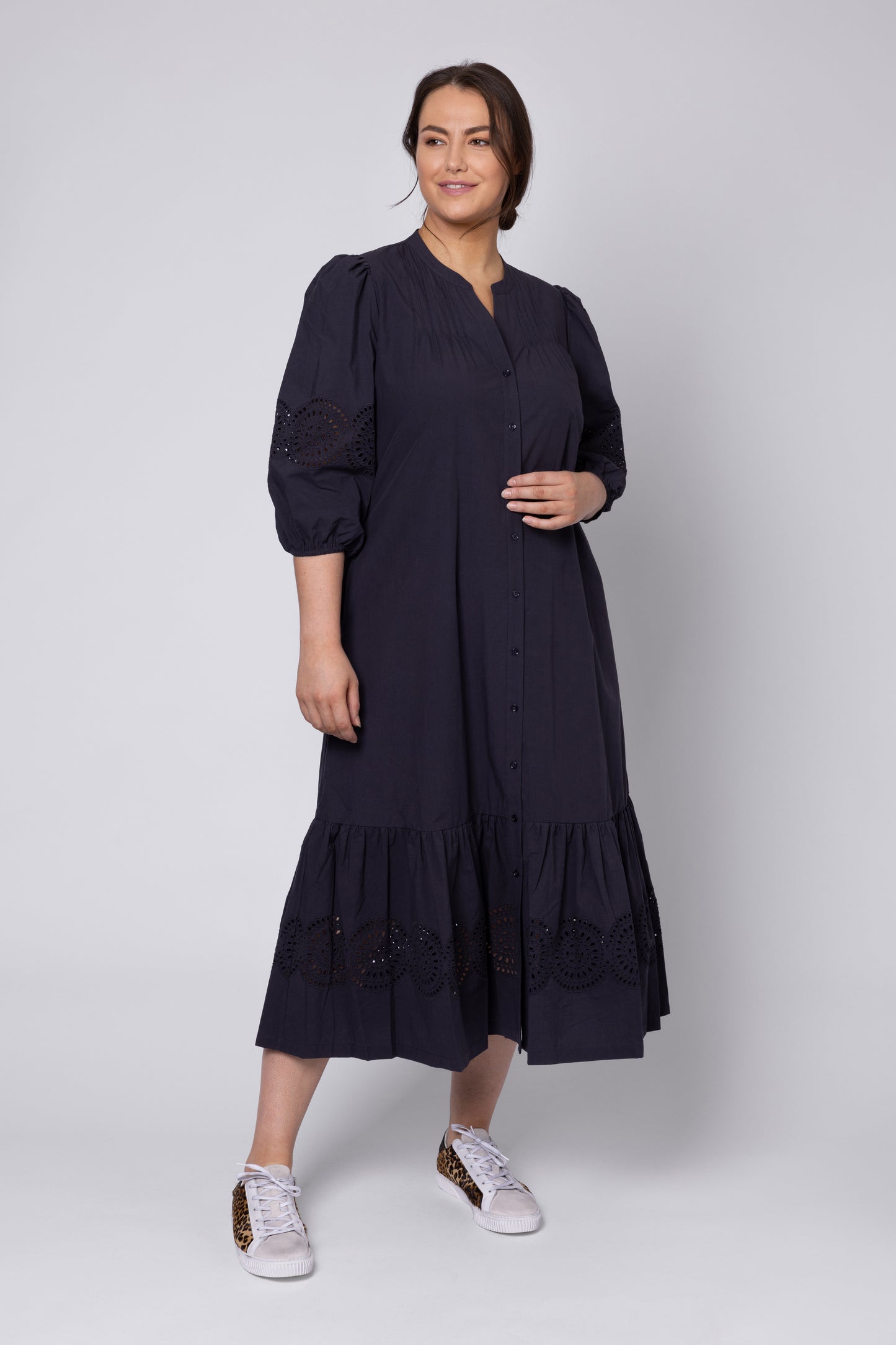 BEAU BRODERIE DRESS (BLACK)