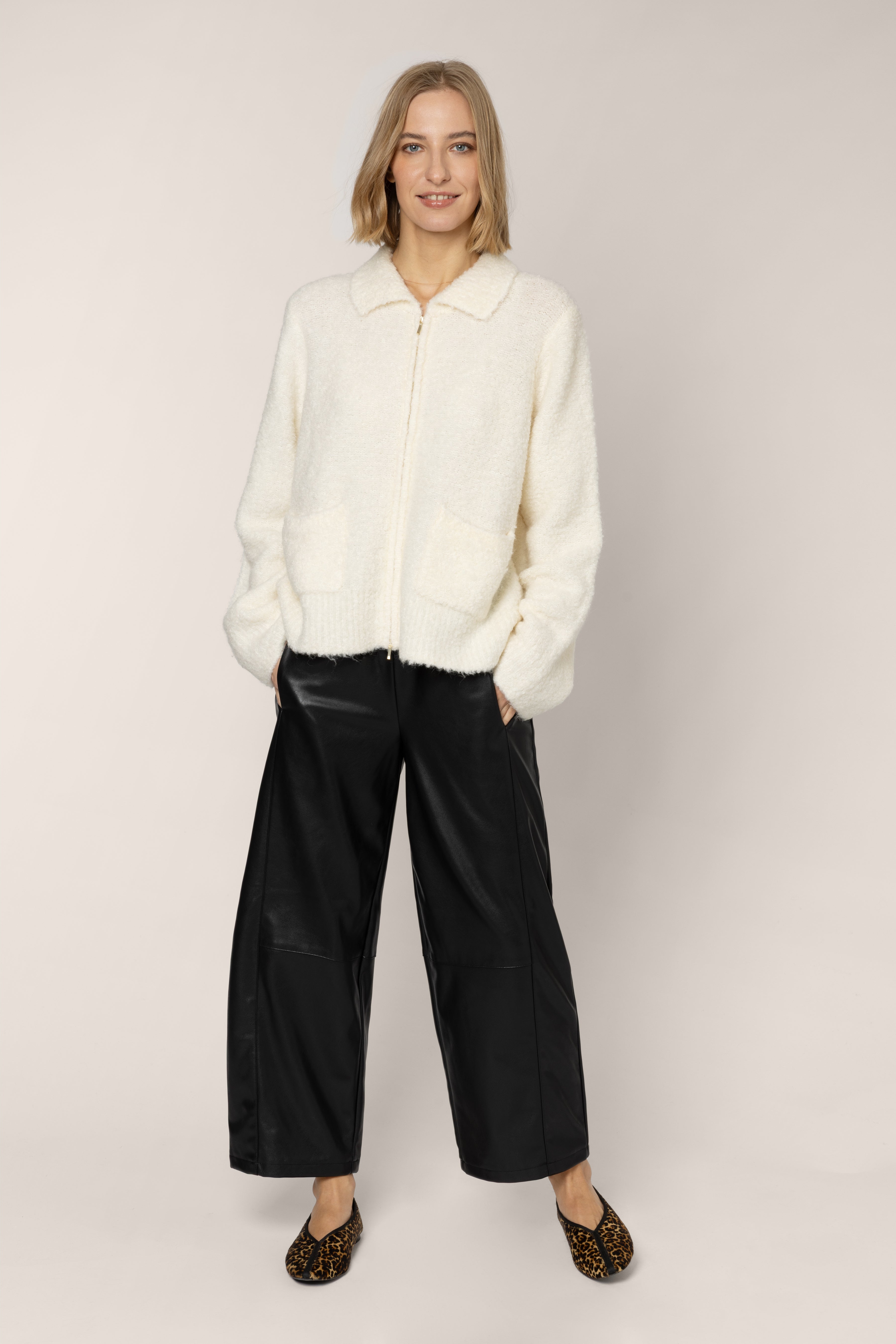 Martha Boucle Bomber - Ivory