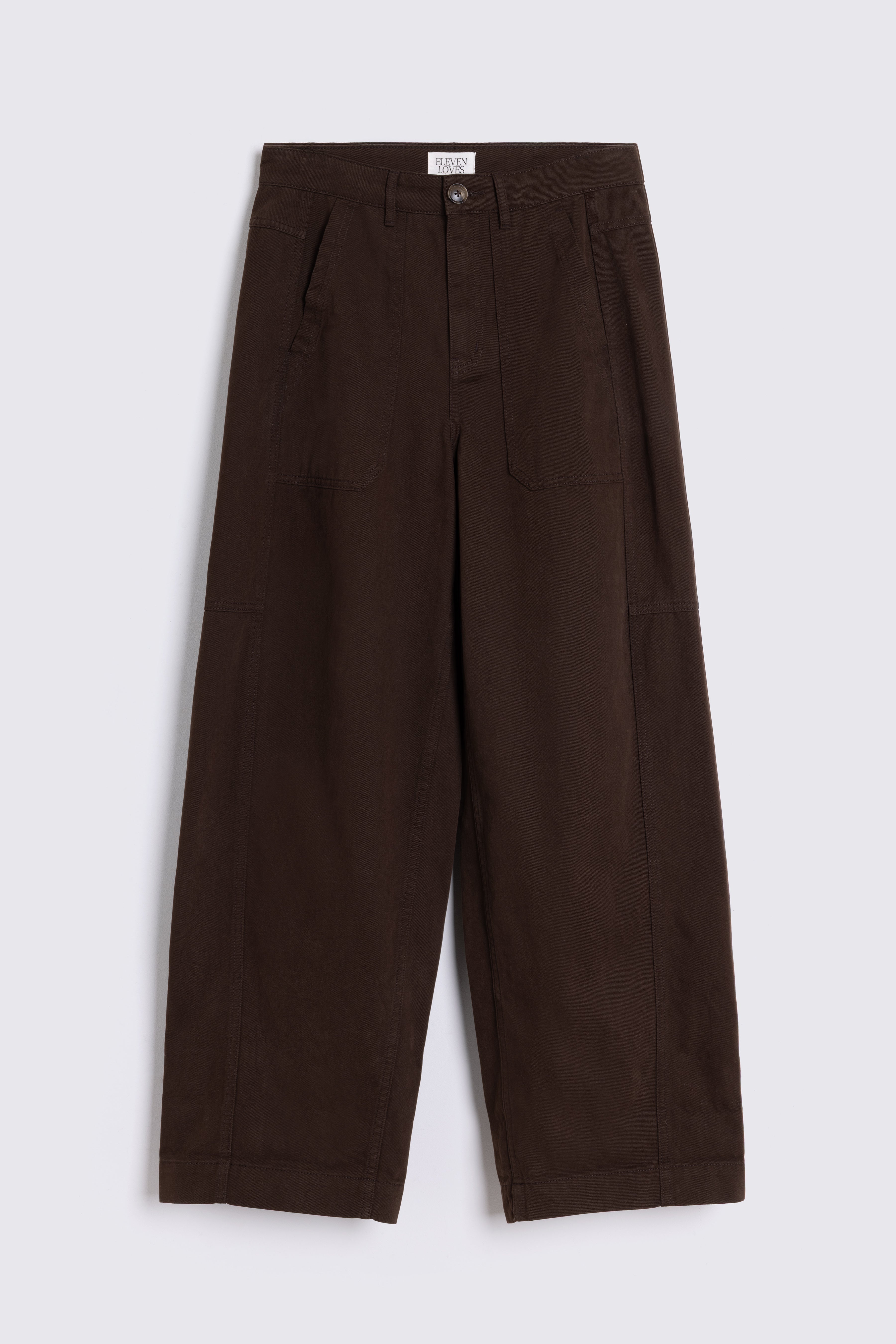 Billie Barrel Leg Trousers - Chocolate