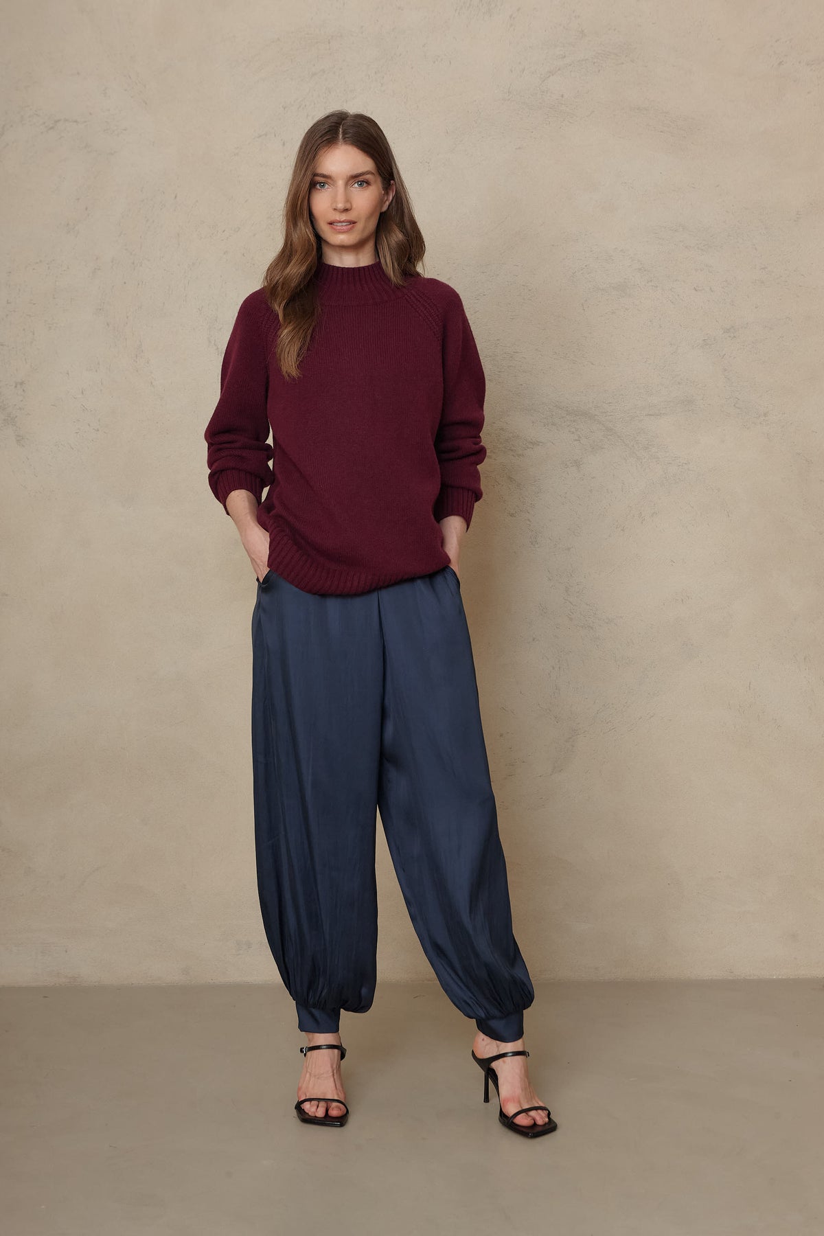 Maeve Balloon Trousers - Navy