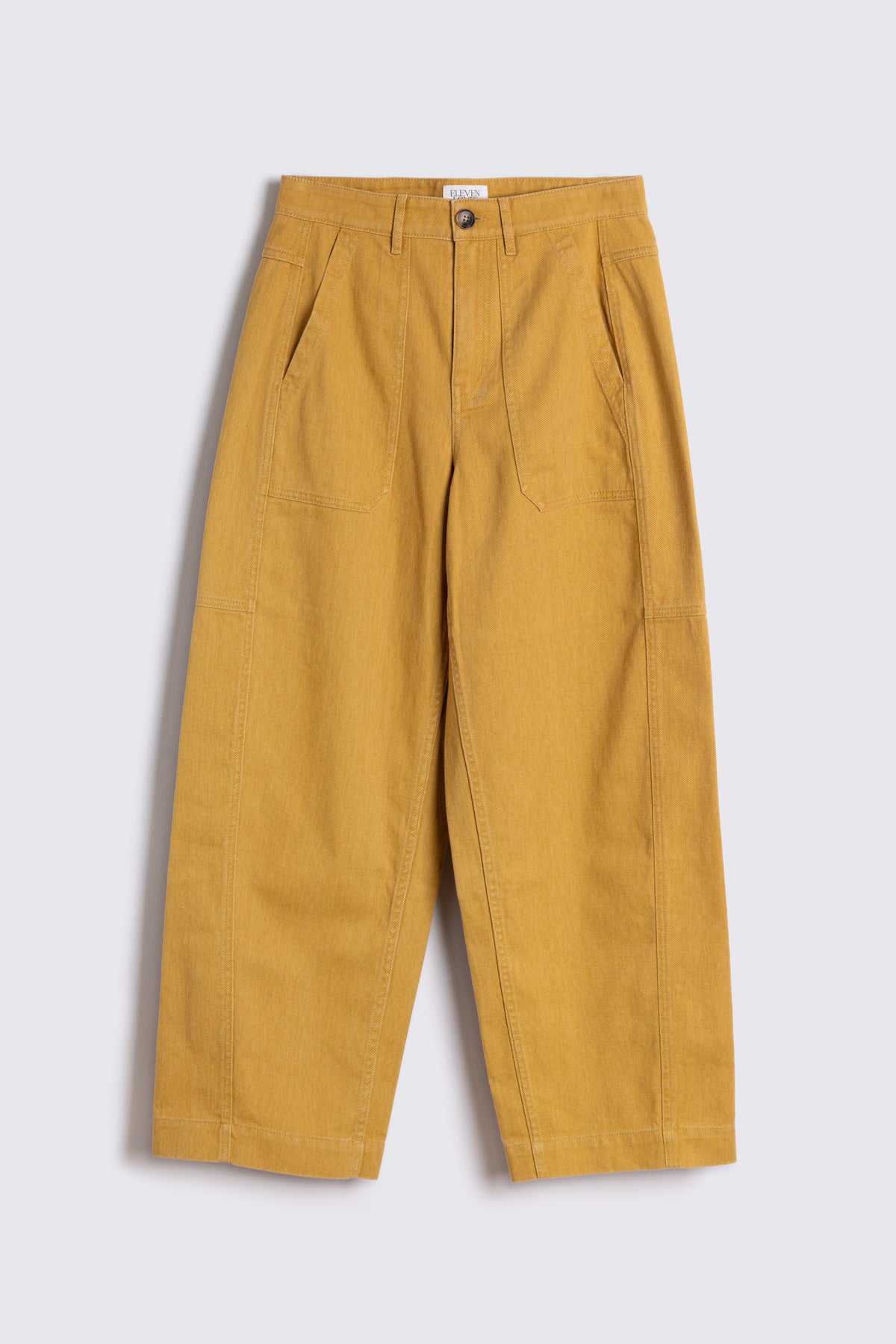 Billie Barrel Leg Trousers - Mustard