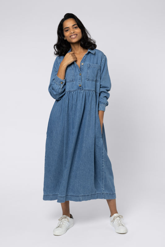 daphne denim dress womens denim dress eleven loves 11loves ellen loves