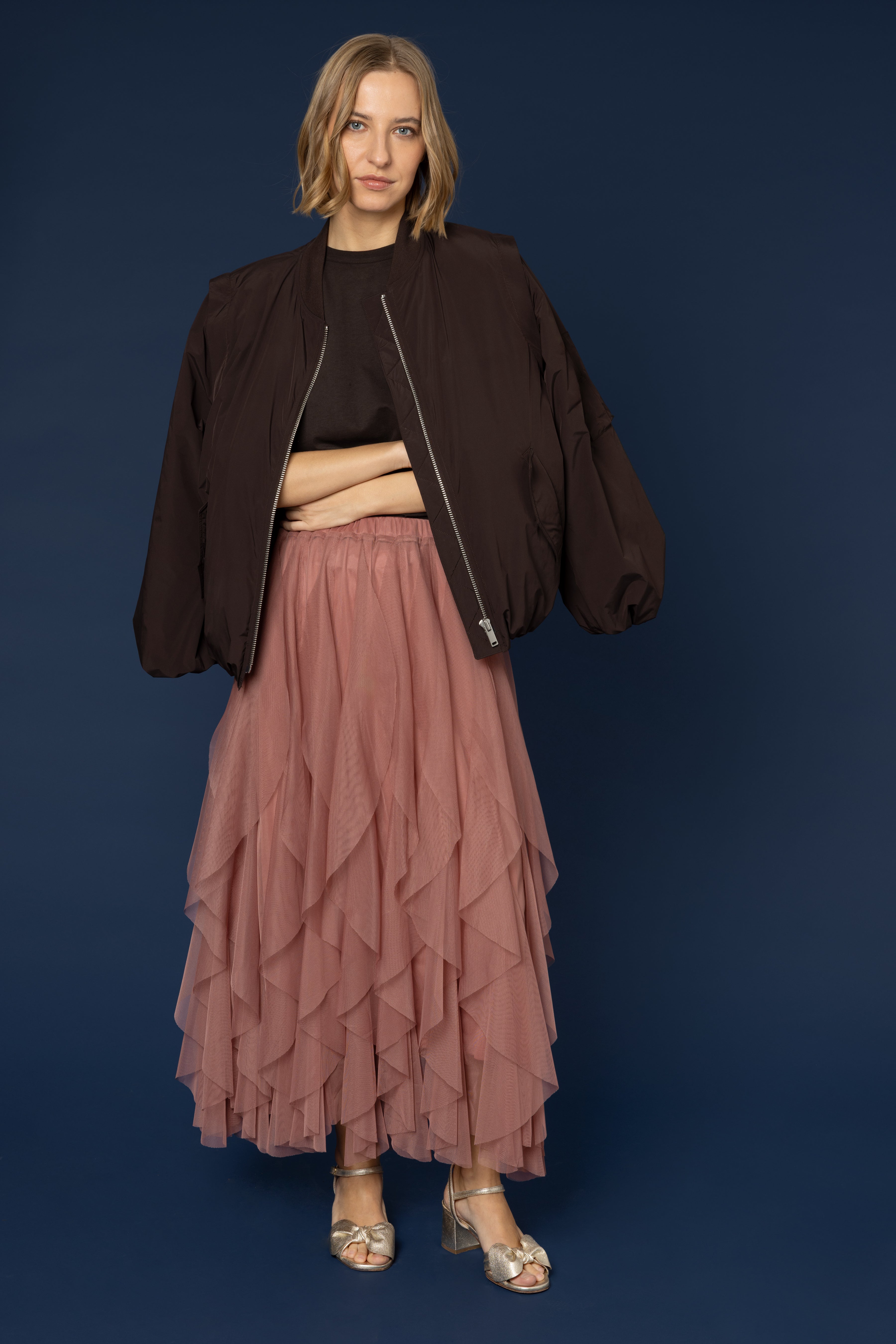 Angelina Bomber Jacket - Chocolate