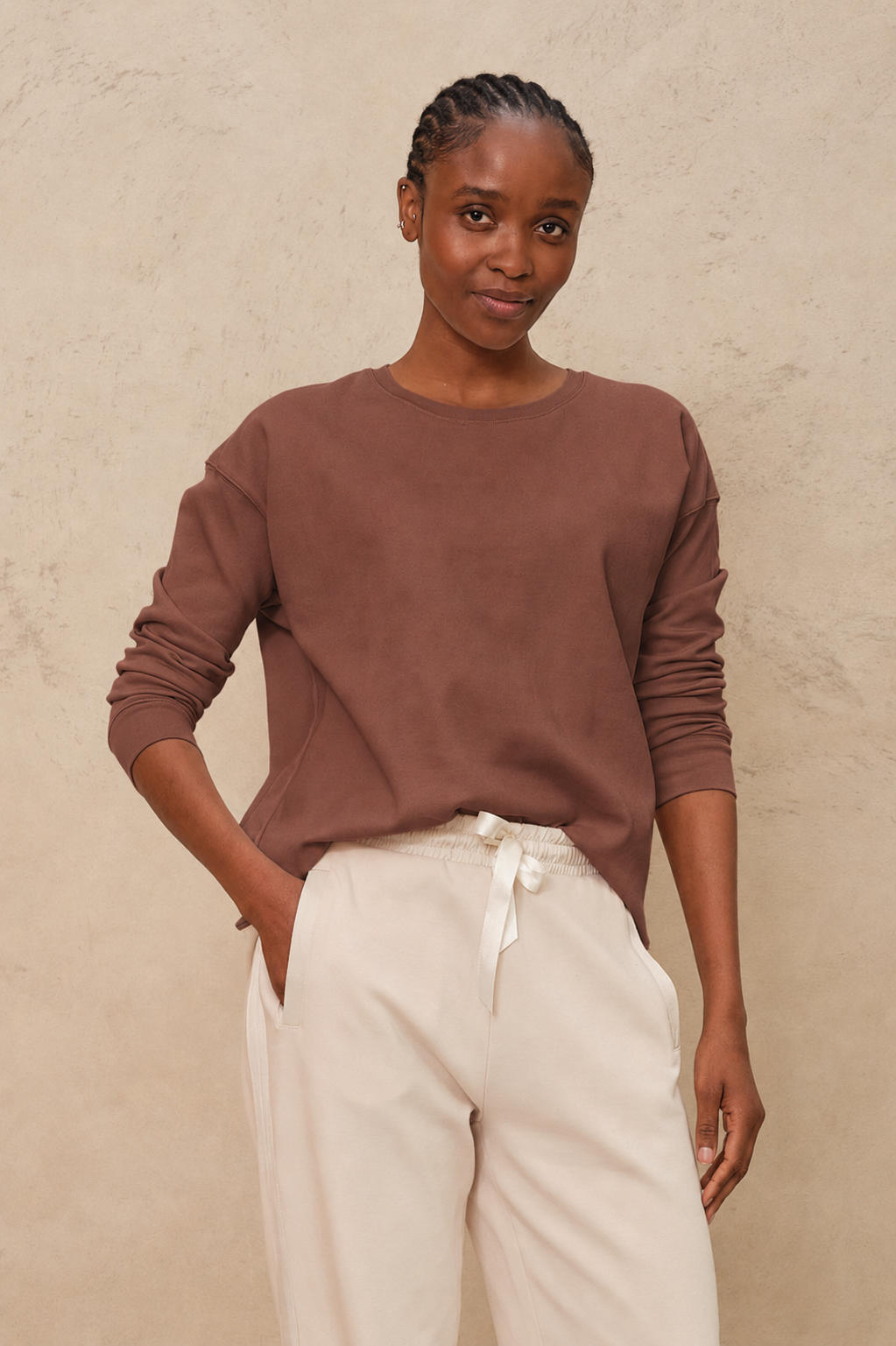 The Perfect Crew Neck Sweatshirt - Chocolate