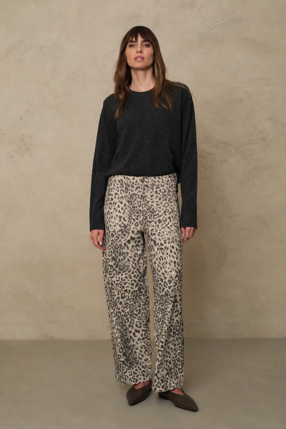 Alex Cashmere Blend Jumper - Charcoal