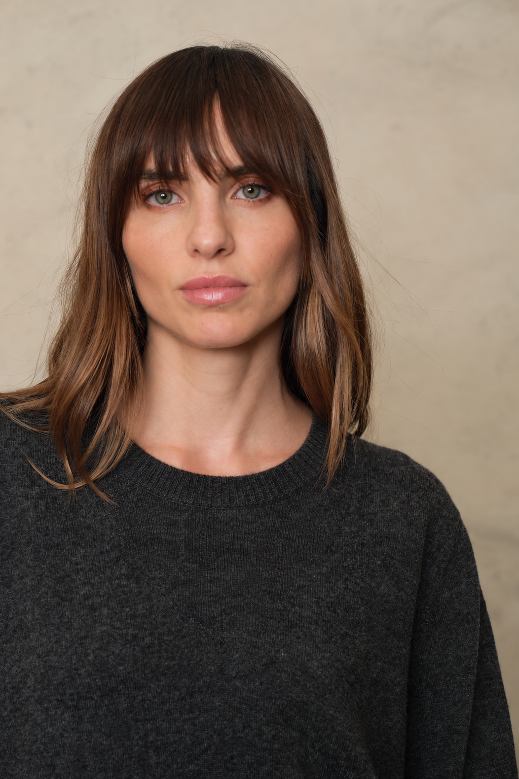 Alex Cashmere Blend Jumper - Charcoal