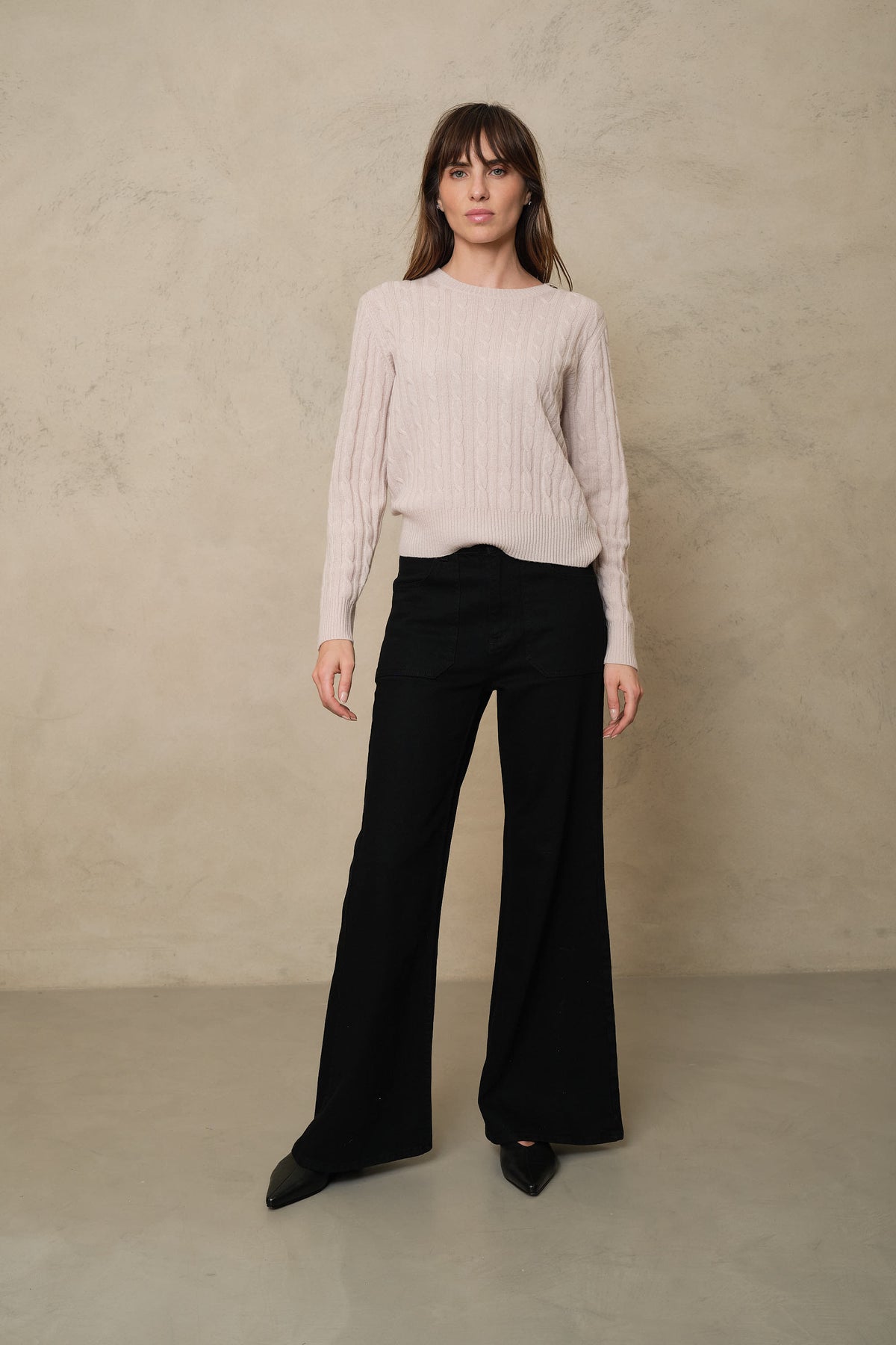 Frankie Wide Leg Jeans - Black