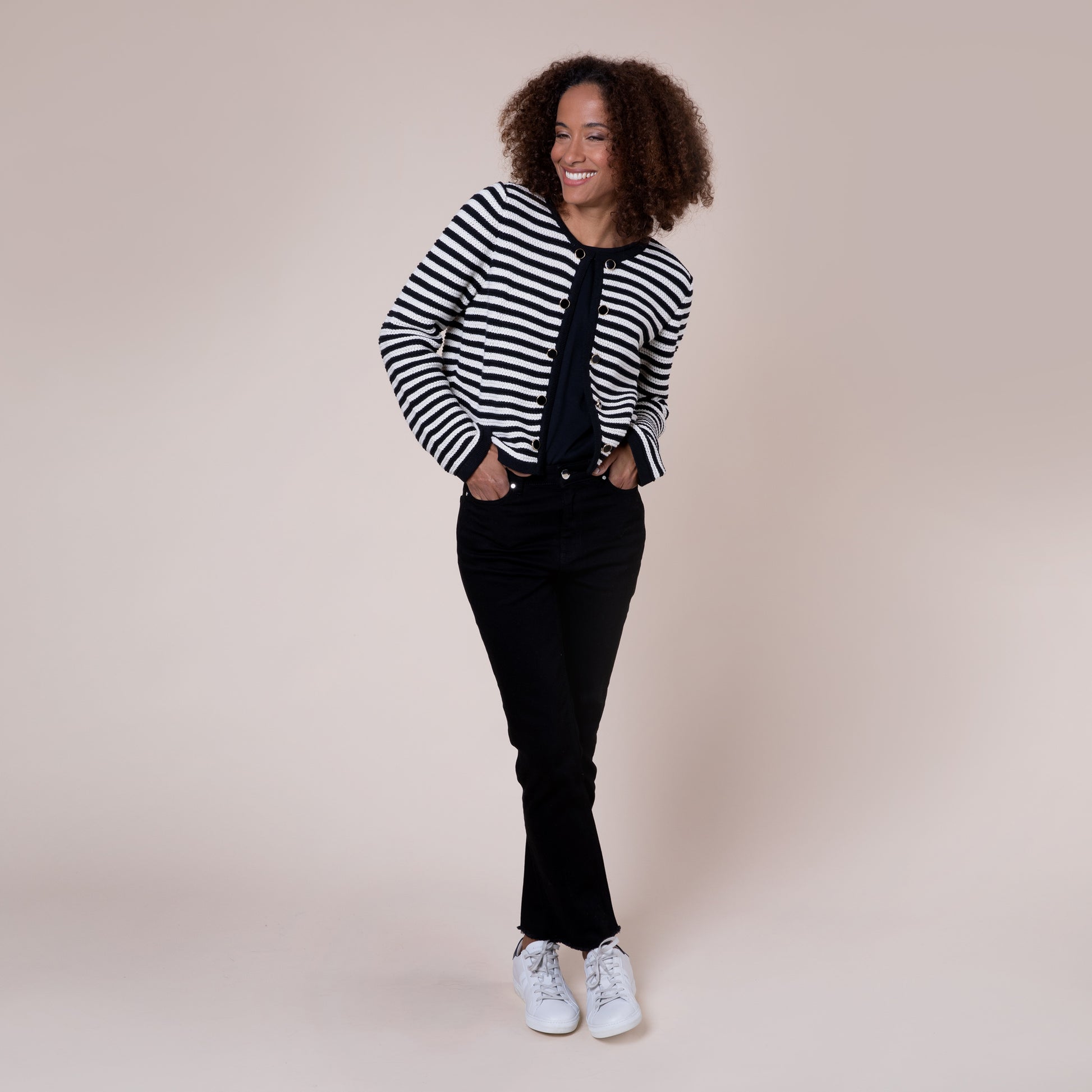 striped knitted jacket Eleven Loves