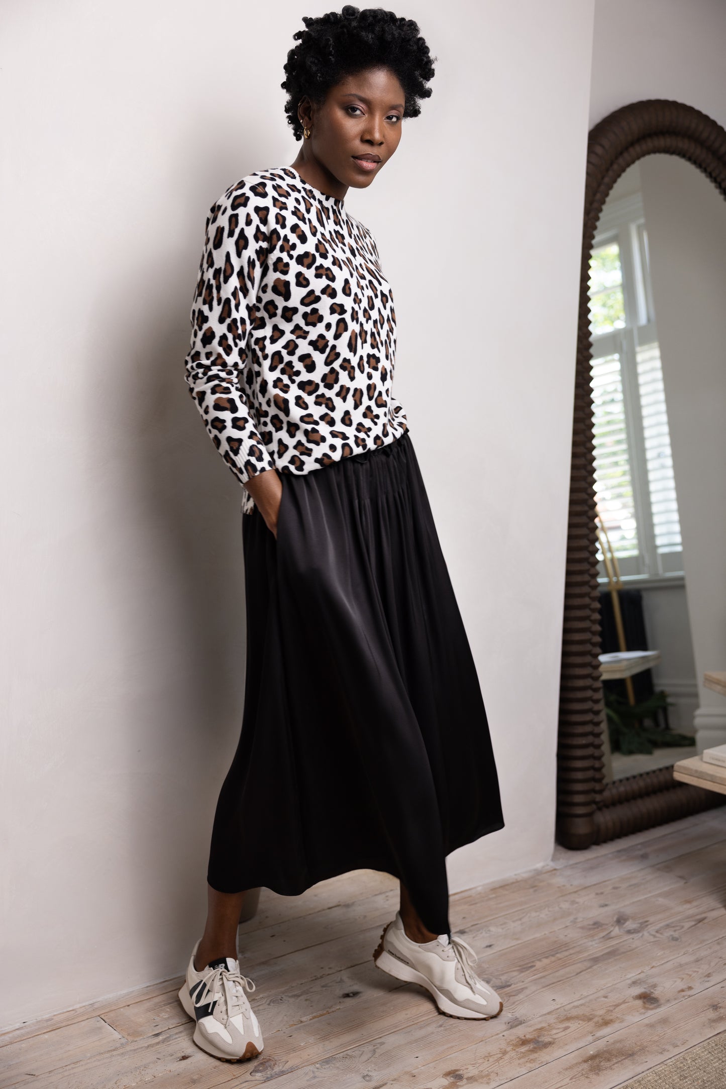 CAMILLE JUMPER (100% SUSTAINABLE COTTON - ANIMAL PRINT)