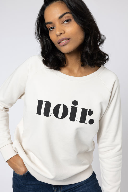 Noir sweatshirt organic cotton Eleven Loves Love Sweat and Tees