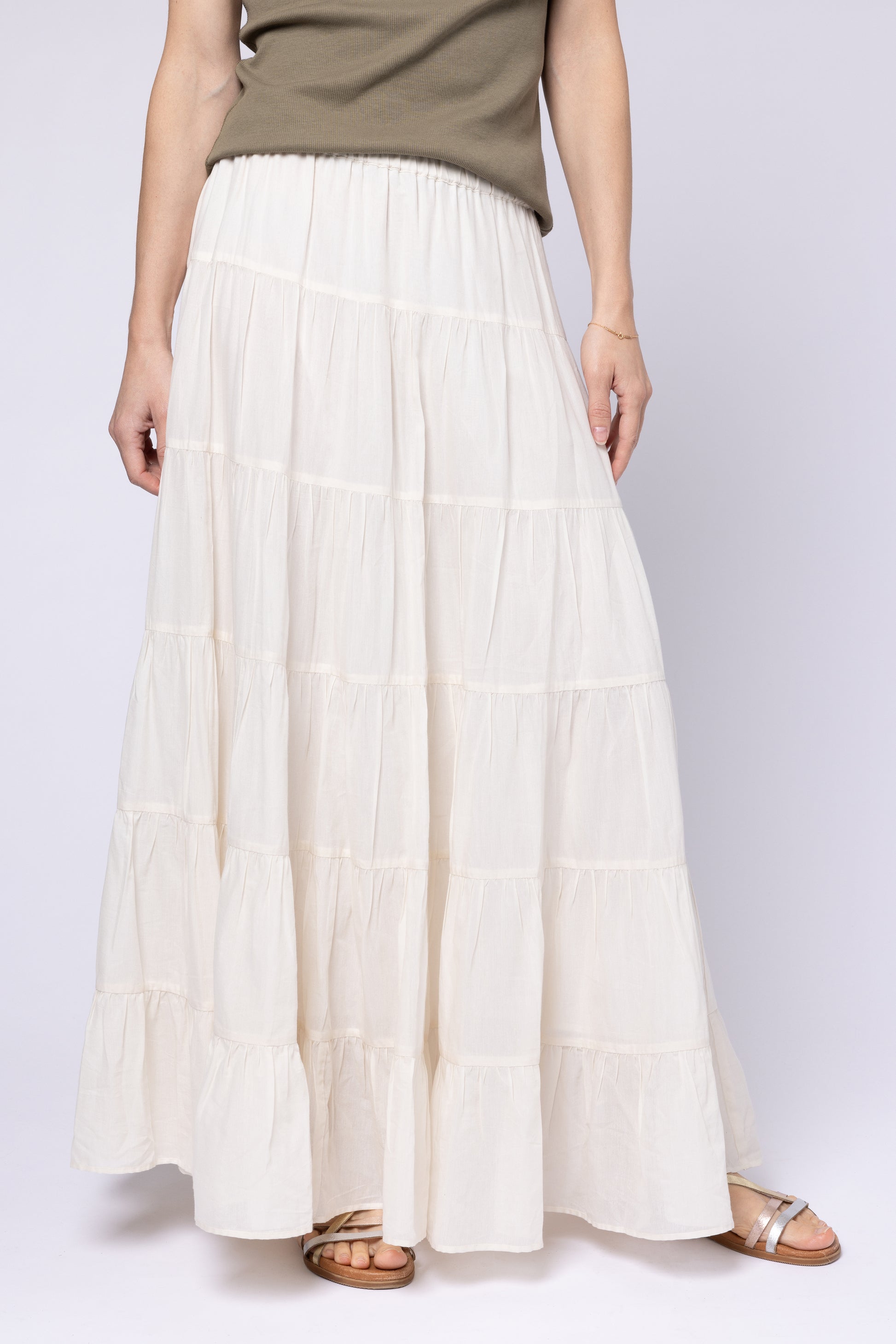 tia tiered skirt ivory tiered skirt summer skirt maxi ivory skirt ellen loves 11loves ellenloves