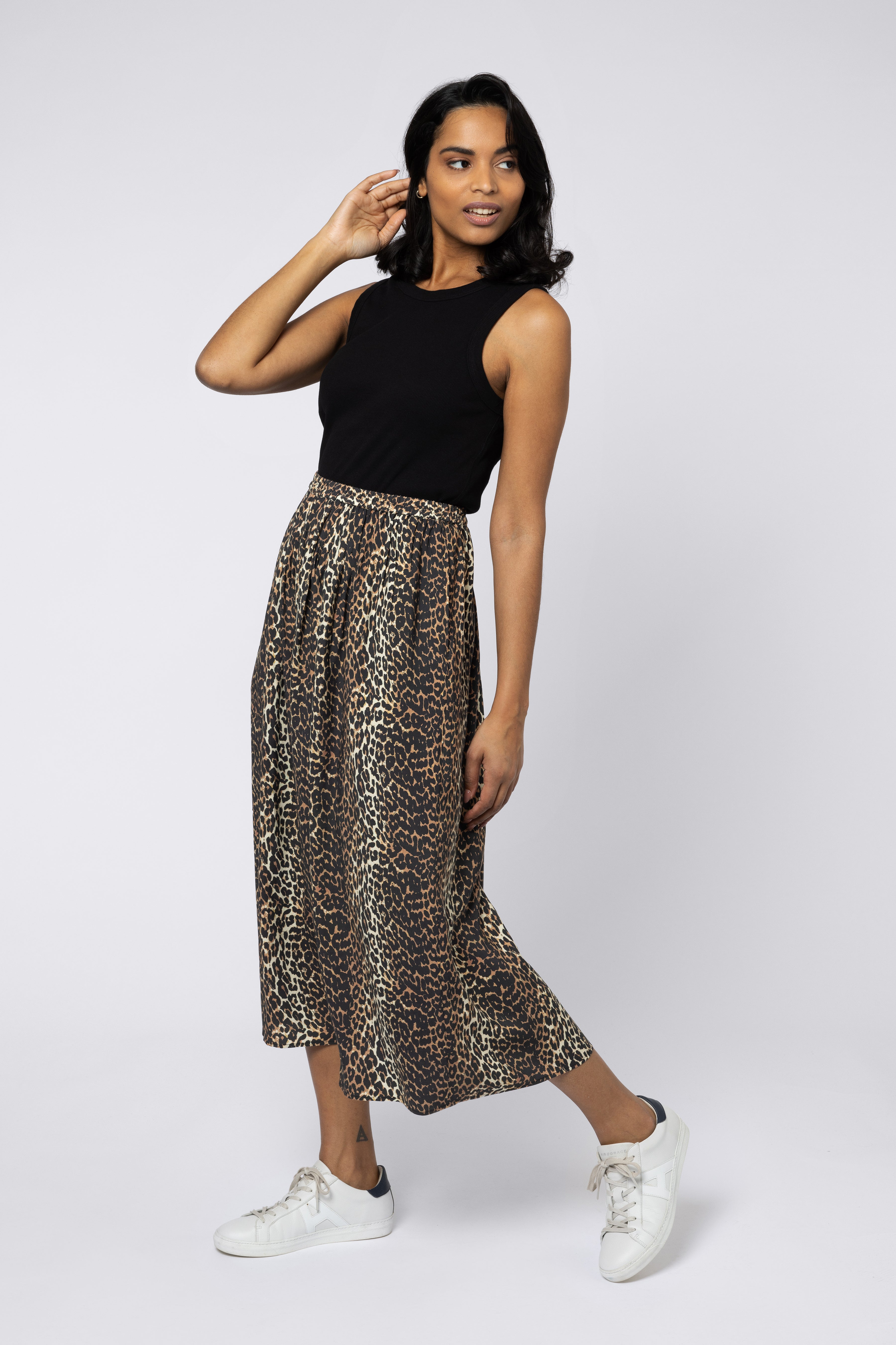 SAFFY LEOPARD PRINT SKIRT NEUTRAL BLACK Eleven Loves